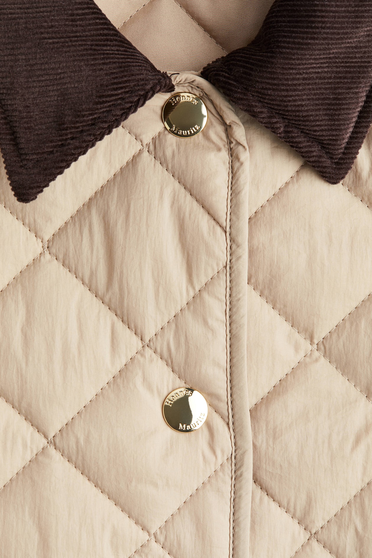 Quilted Jacket with Corduroy Collar - image 5