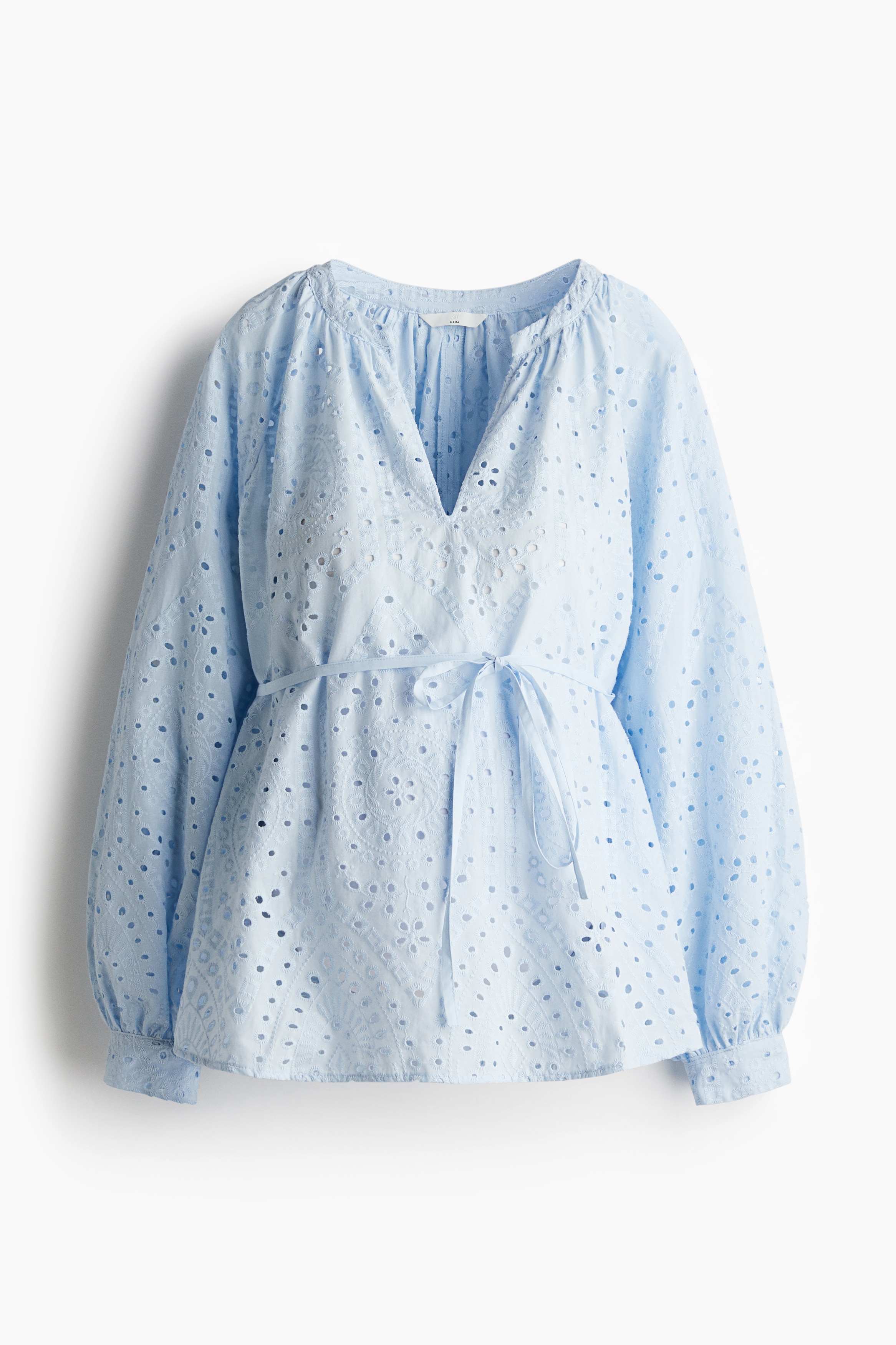 MAMA Before & After Camicetta in sangallo - Azzurro/Bianco