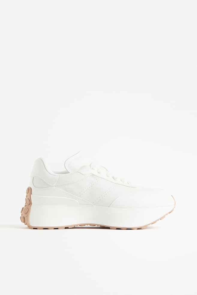 Sneakers à semelle épaisse - Blanc/Rose clair - 4