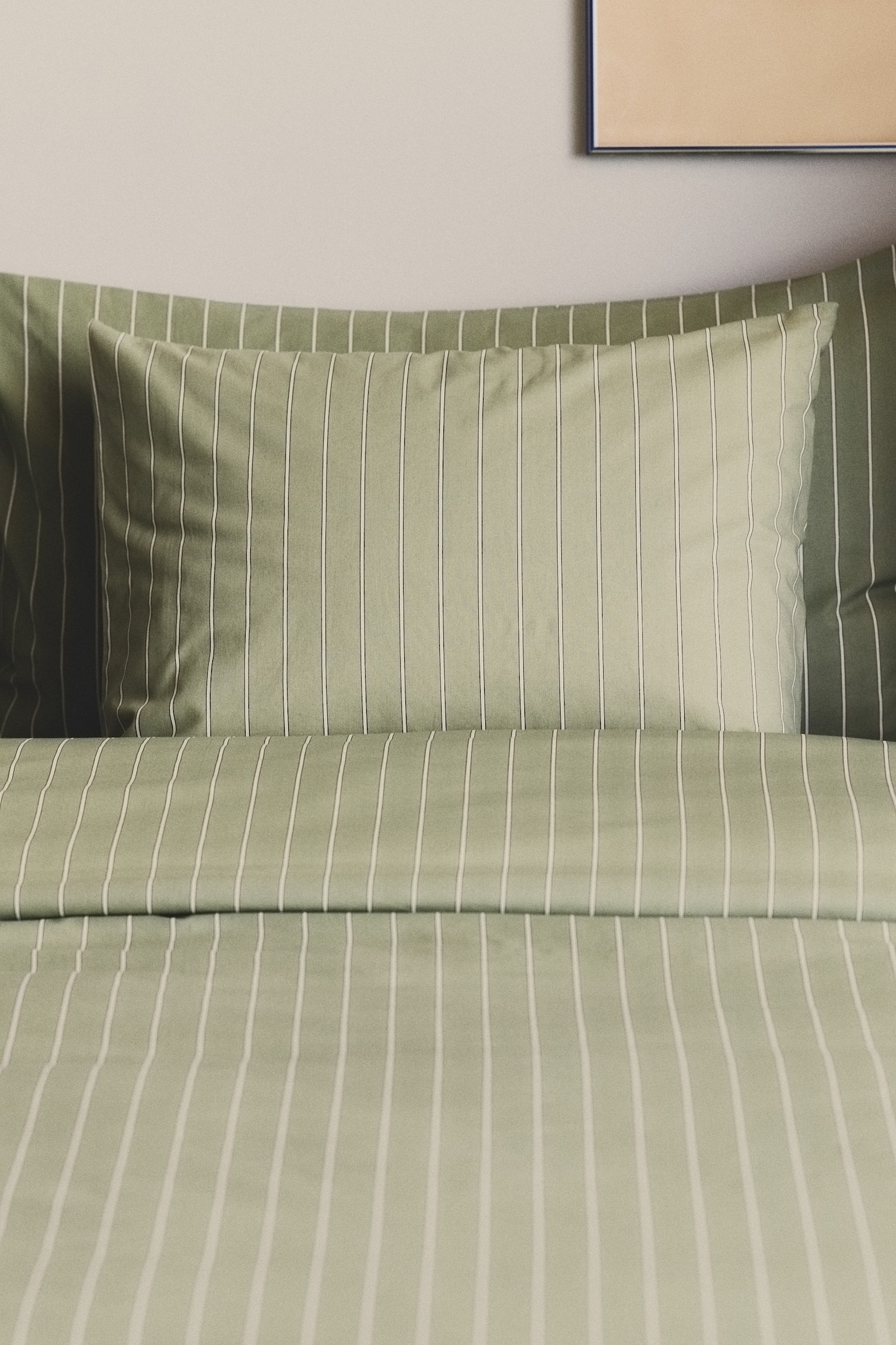 Striped Twin Duvet Cover Set - Light dusty green/striped/Light beige/striped/Light dusty blue/striped/Dusty pink/striped - 1