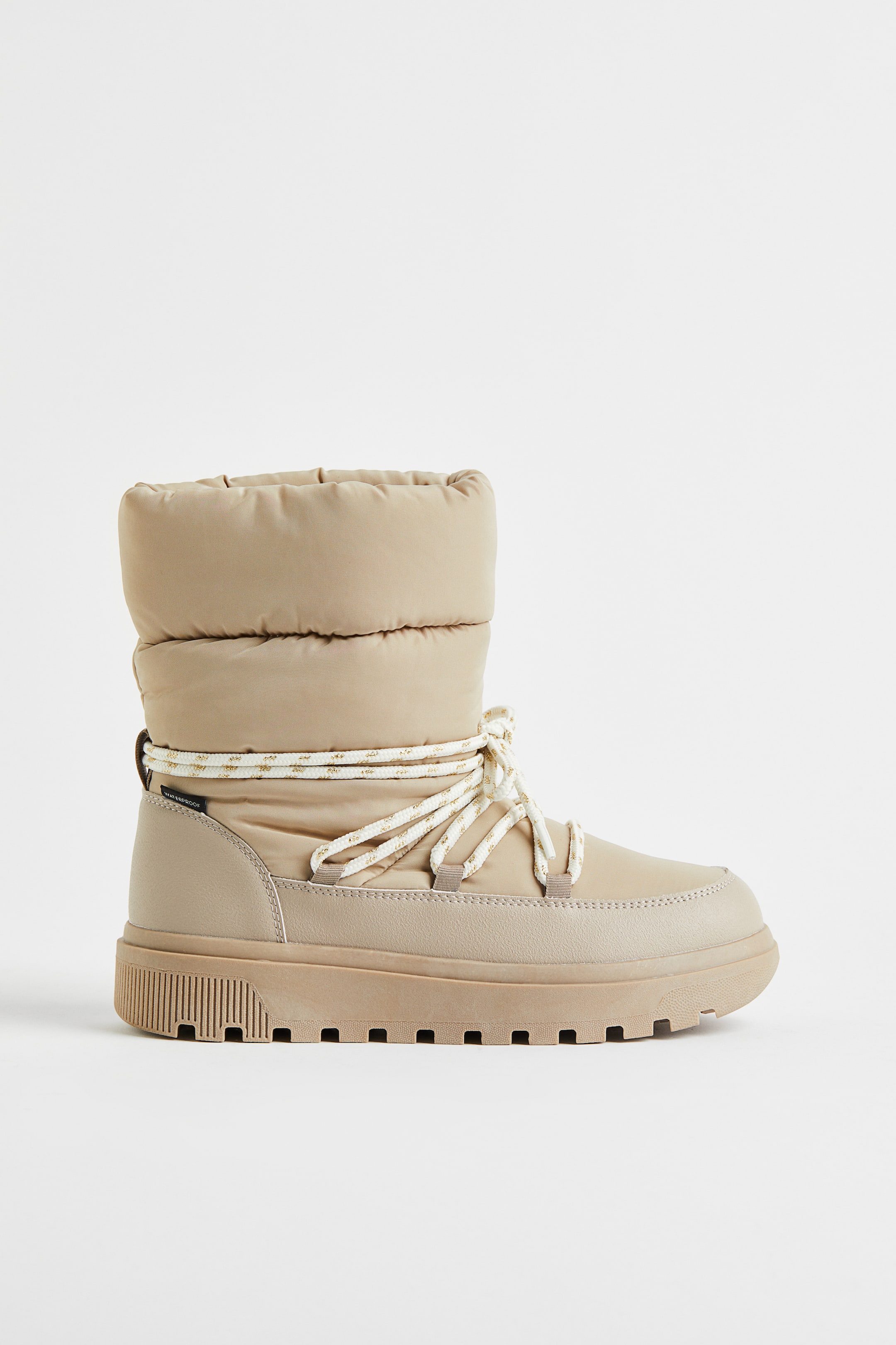 Waterproof Padded Boots - No heel - Light beige - Kids | H&M US