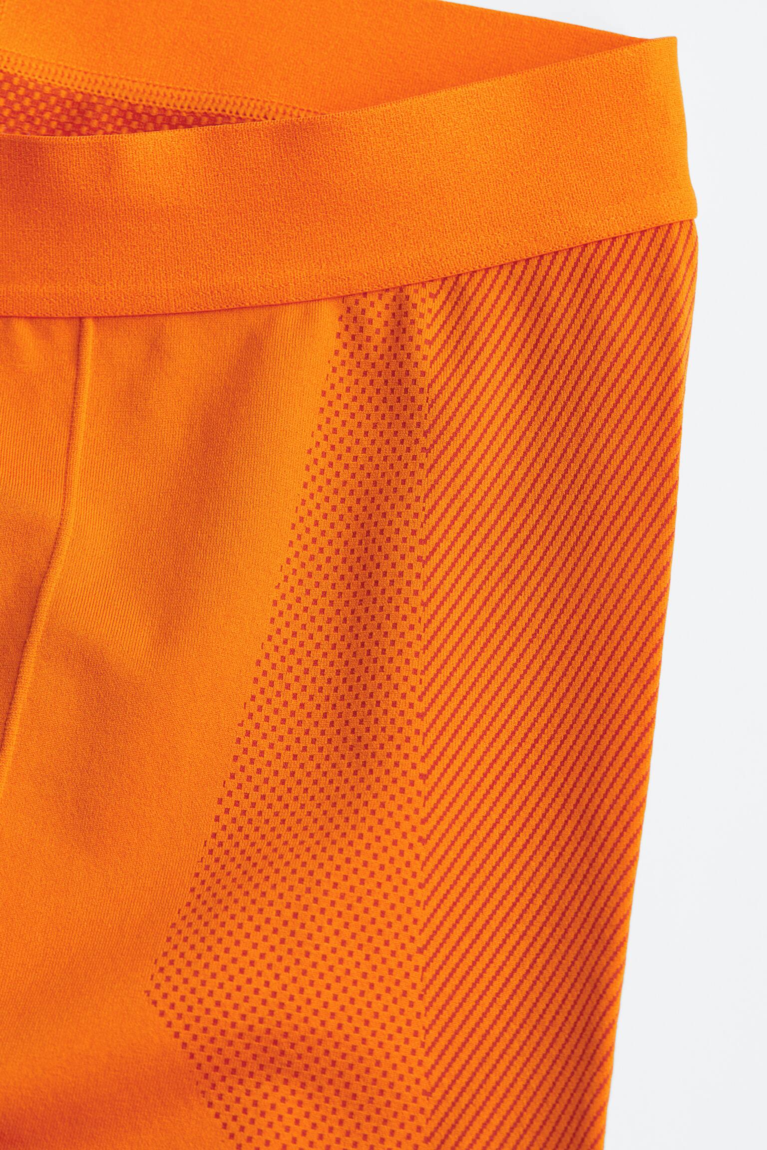 DryMove™ Seamless Activewear Tights - Orange/Grey/Black - 3