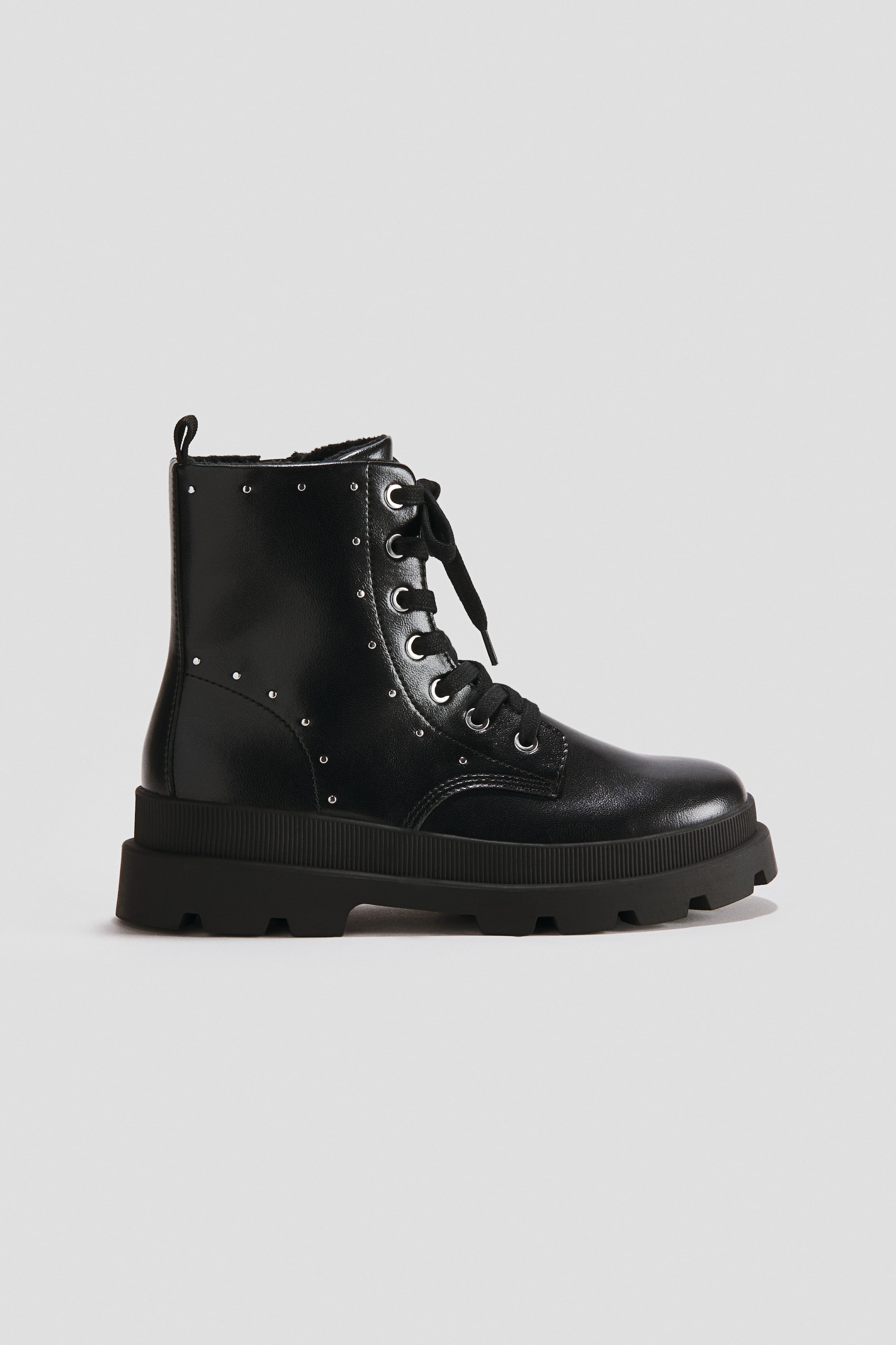 View larger image: Warm-lined lace-up boots - Black - Kids | H&M 1