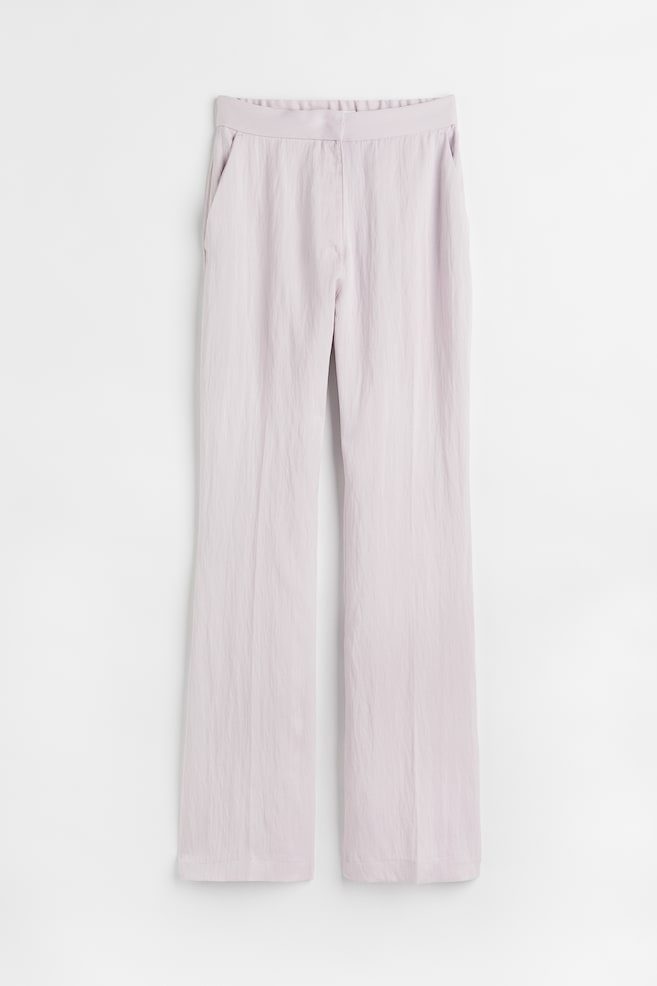 Flared lyocell-blend trousers - Light purple/Pink