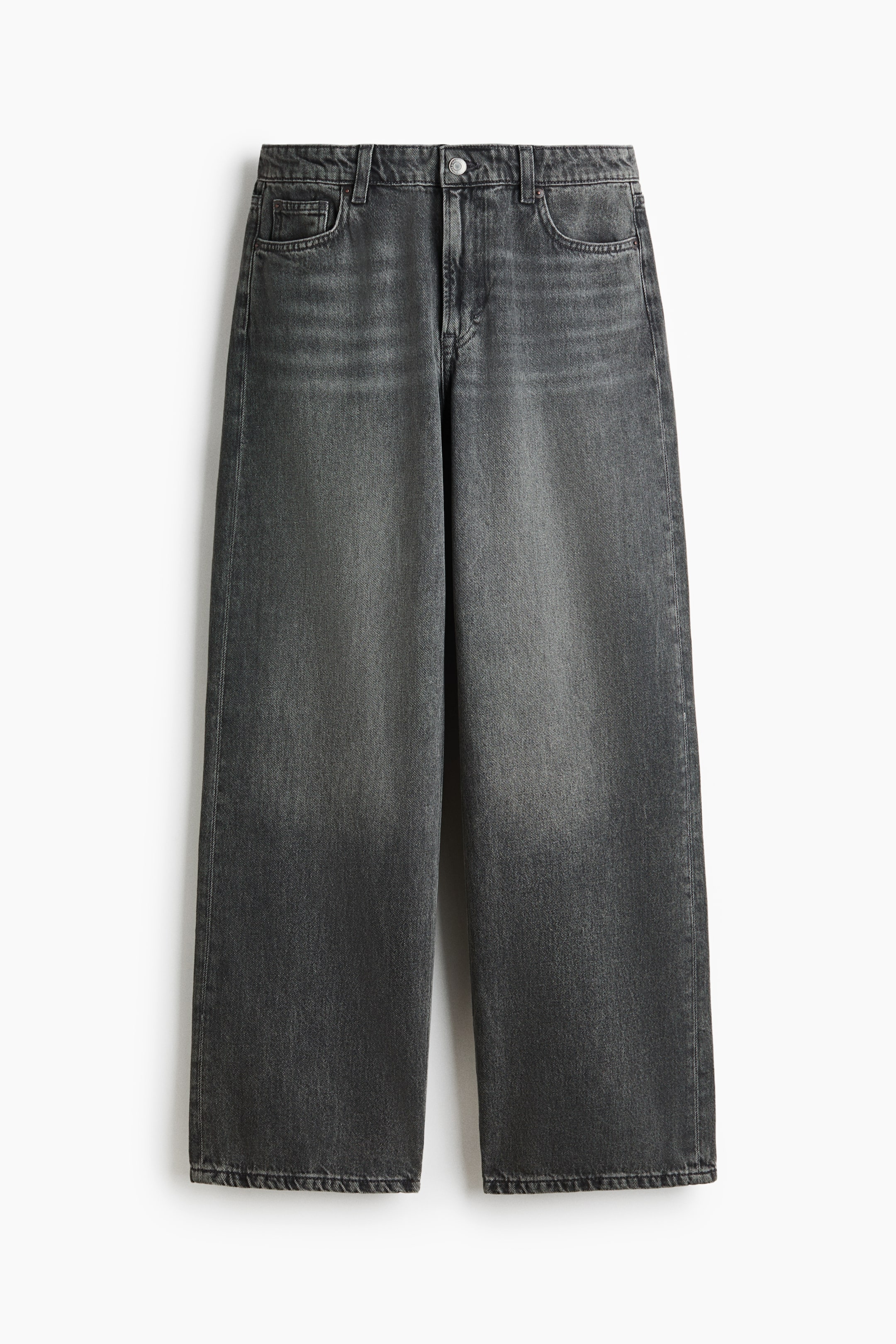 View larger image: Baggy Regular Waist Jeans - Denim grey - Ladies | H&M 1