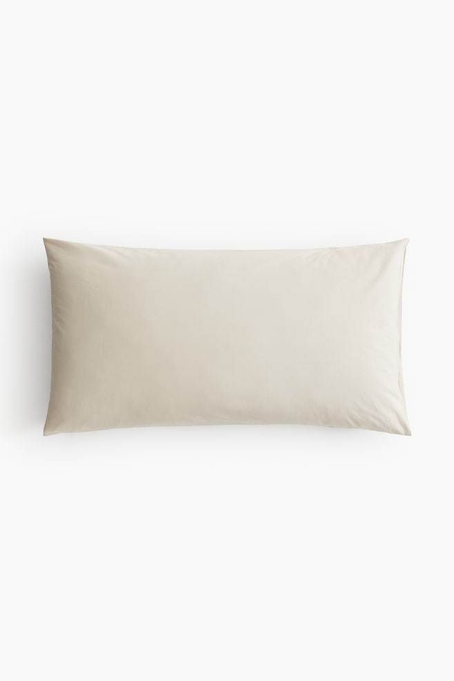 Cotton Pillowcase - Light dusty beige/Taupe/Sage green/Light pink/Dark green/Khaki green/White/Light dusty pink/Olive green - 1