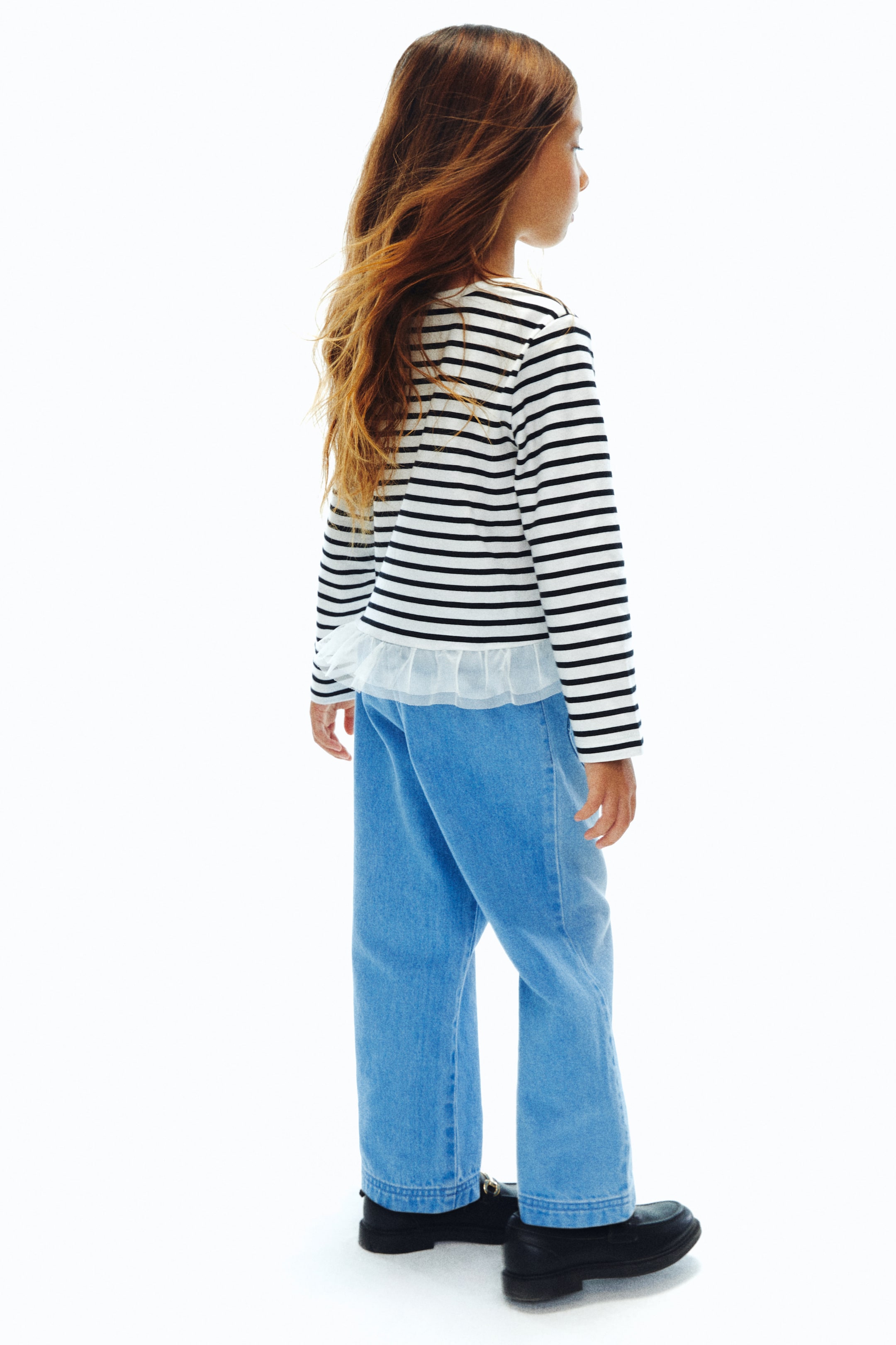 拡大画像を表示: ワイドレッグデニムパンツ - デニムブルー - Kids | H&M JP 3