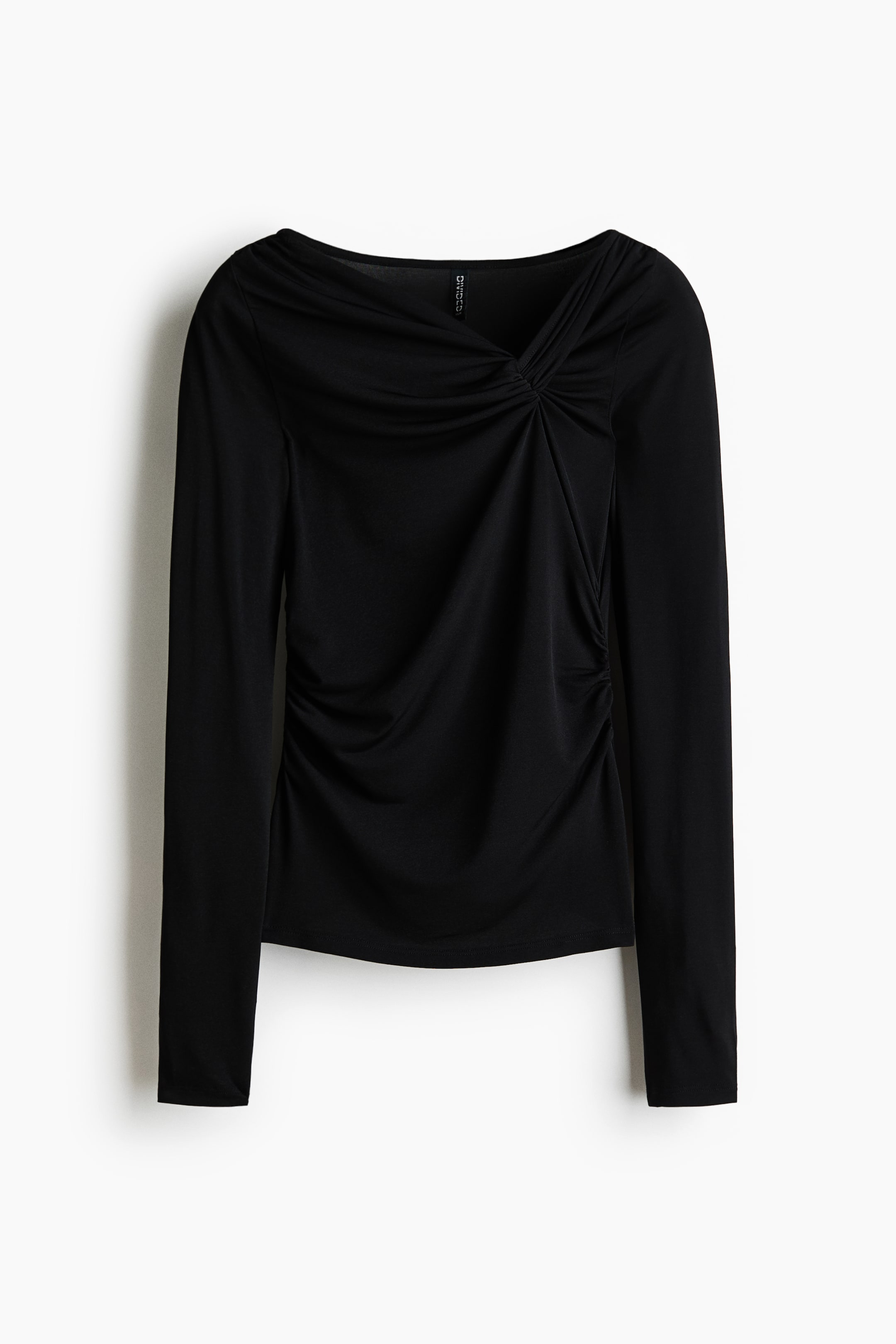View larger image: Twist-detail top - Black - Ladies | H&M IN 1