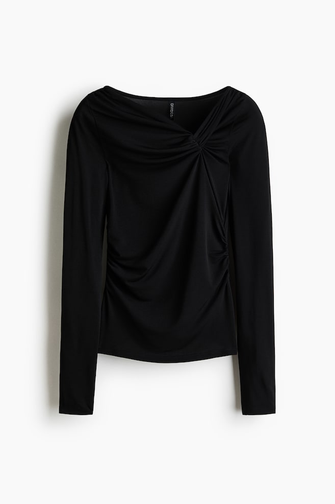 Maglia con torchon - Nero/Grigio - 1