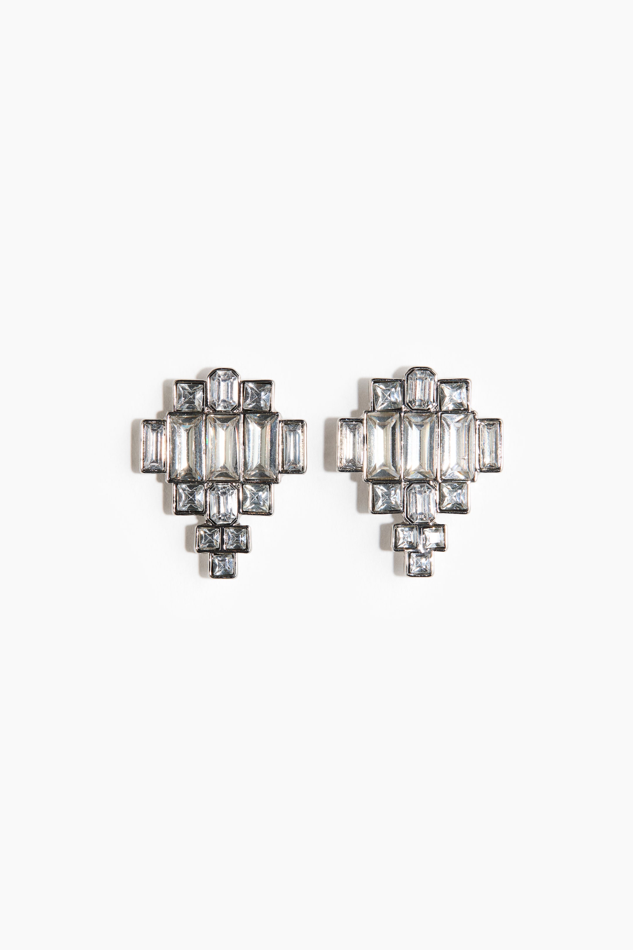 Visualizza immagine più grande: Rhinestone statement earrings - Argentato - DONNA | H&M IT 1