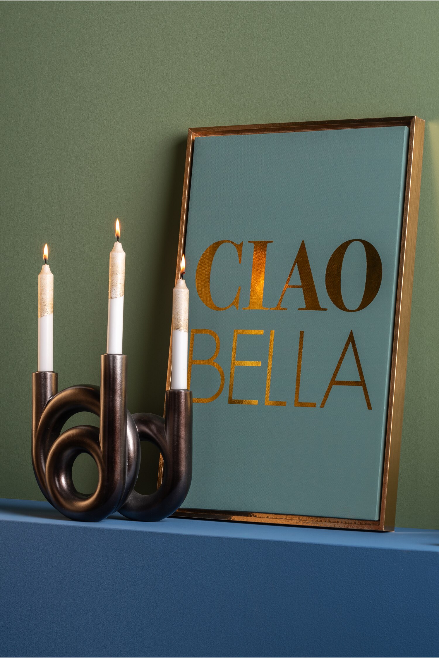 Rings Medium Chandelier - Gris Foncé Métallisé/Or Métallique/Blanc Métallisé