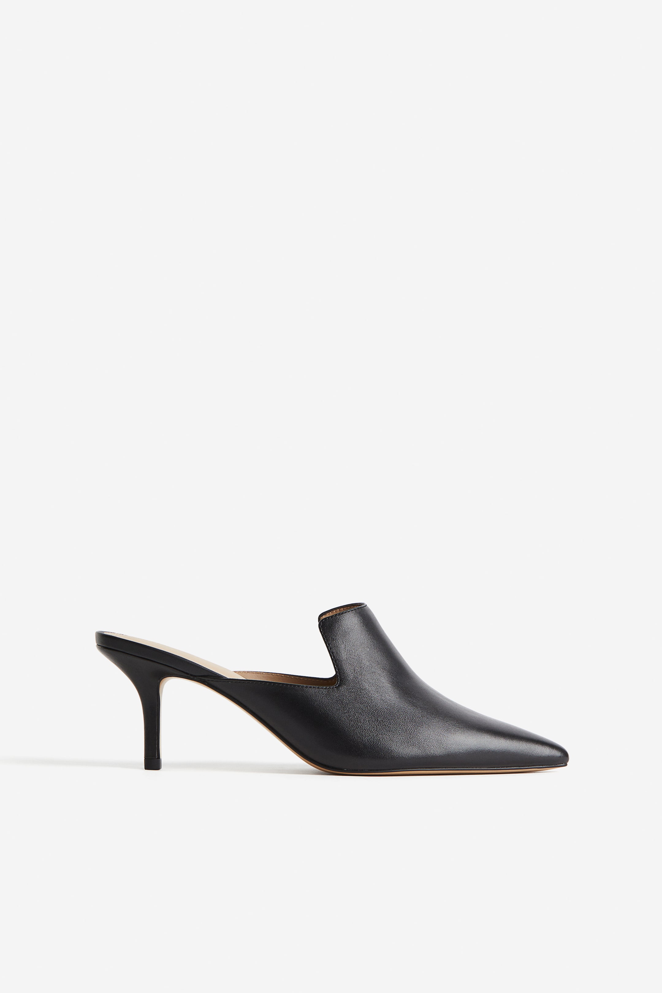 Leather mules - High heel - Black - Ladies | H&M GB