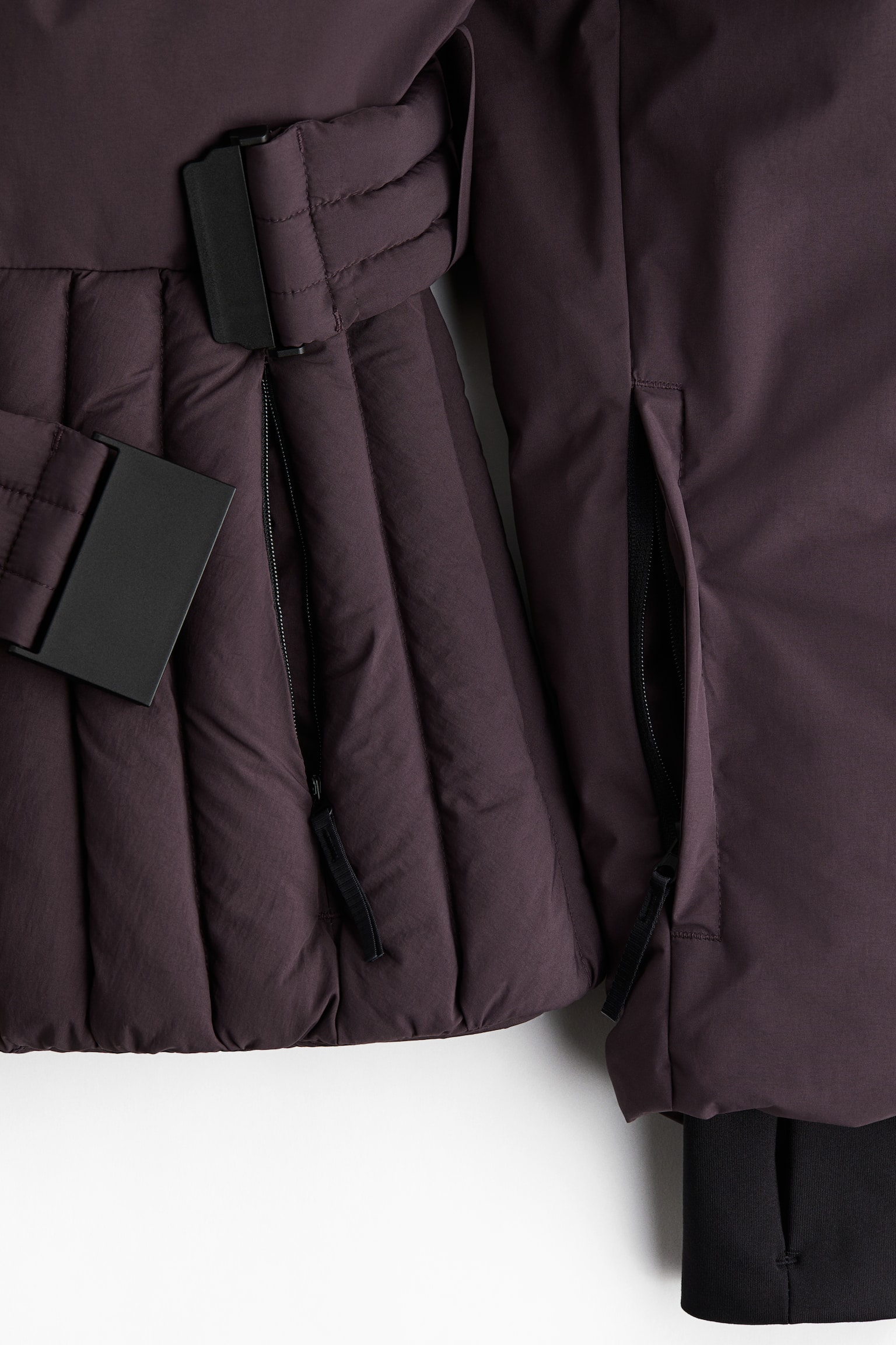 Padded ski jacket with ThermoMove™ - Aubergine purple/Black/Beige - 3