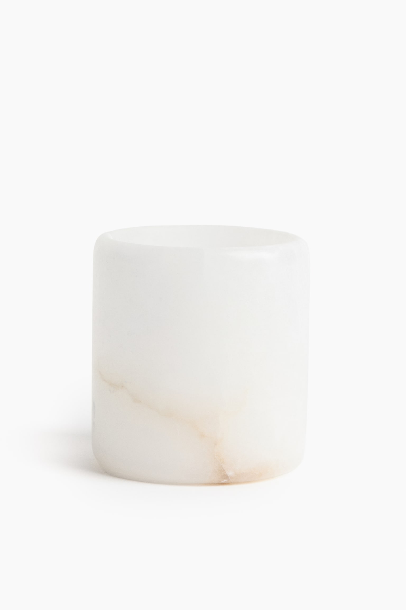Alabaster lantern - White/Marbled
