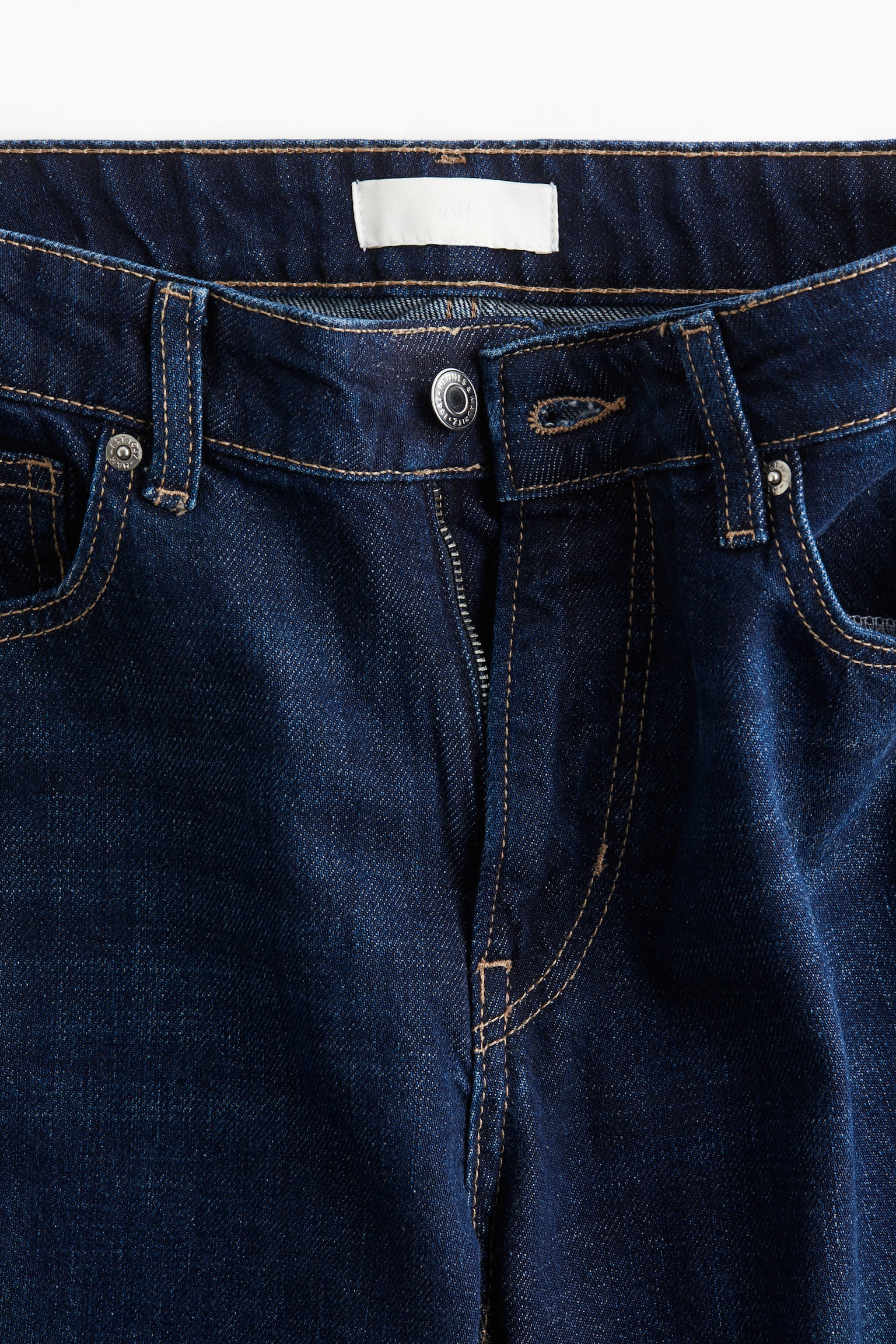 Женские джинсы H&M Wide Regular, цвет: Тёмный джинсовый синий — фото 4