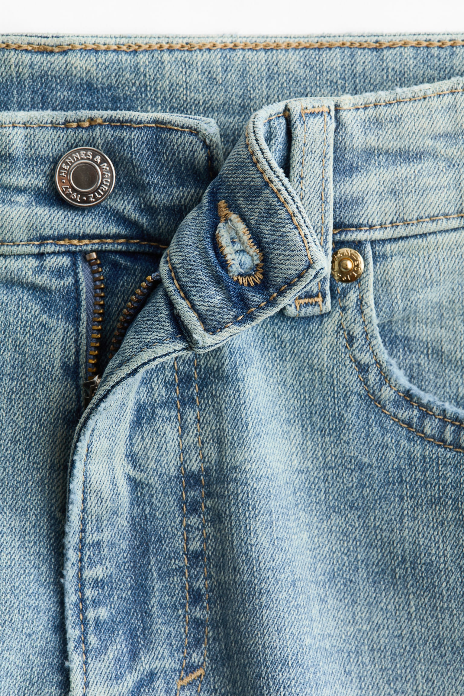 Flared Regular Waist Ankle Jeans - Licht denimblauw/Licht denimblauw - 3