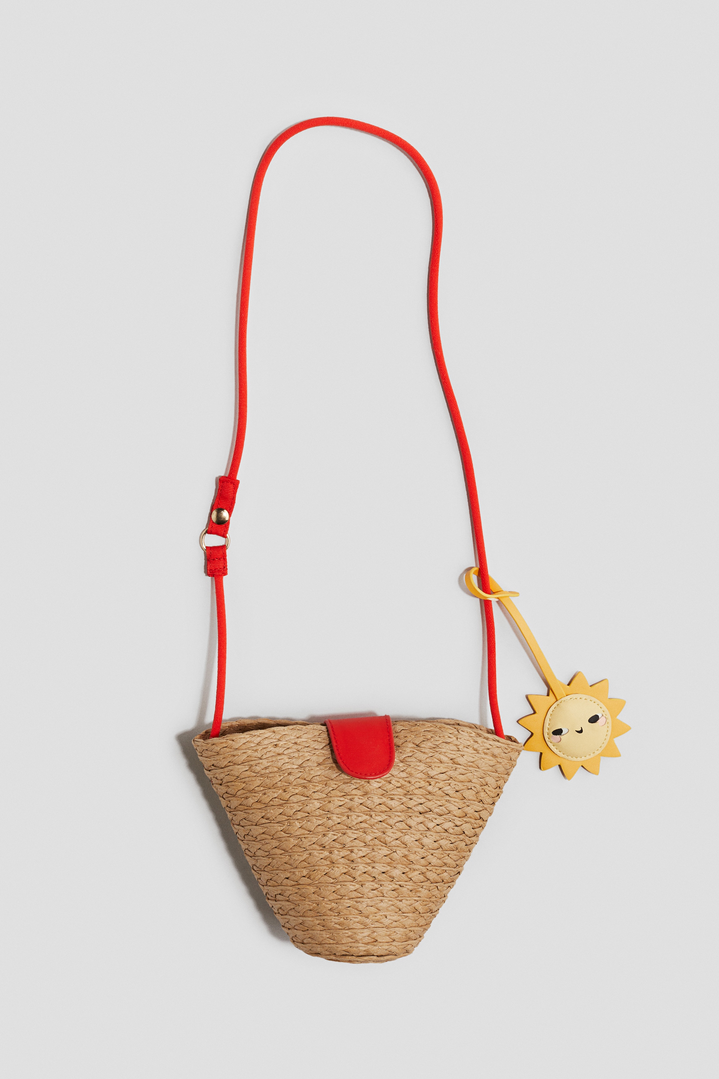 Słomkowa torebka crossbody - Beżowy