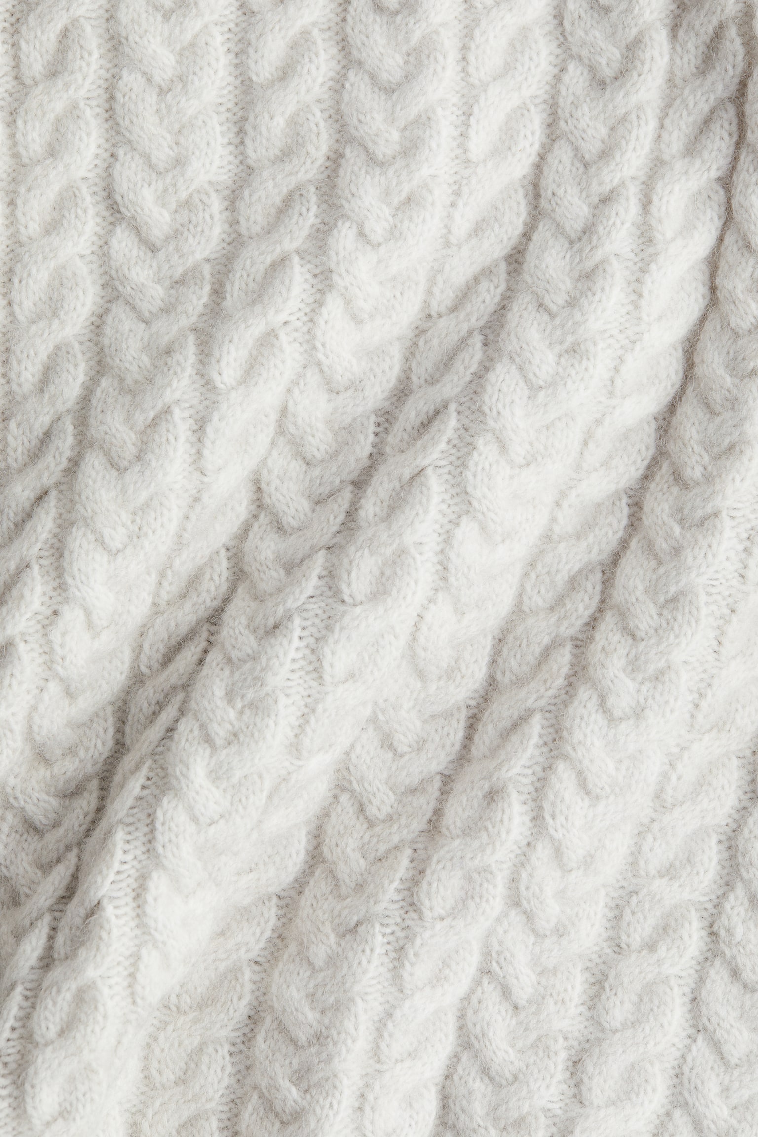 Женский свитер H&M Cable-Knit, цвет: Светлый серый — фото 2