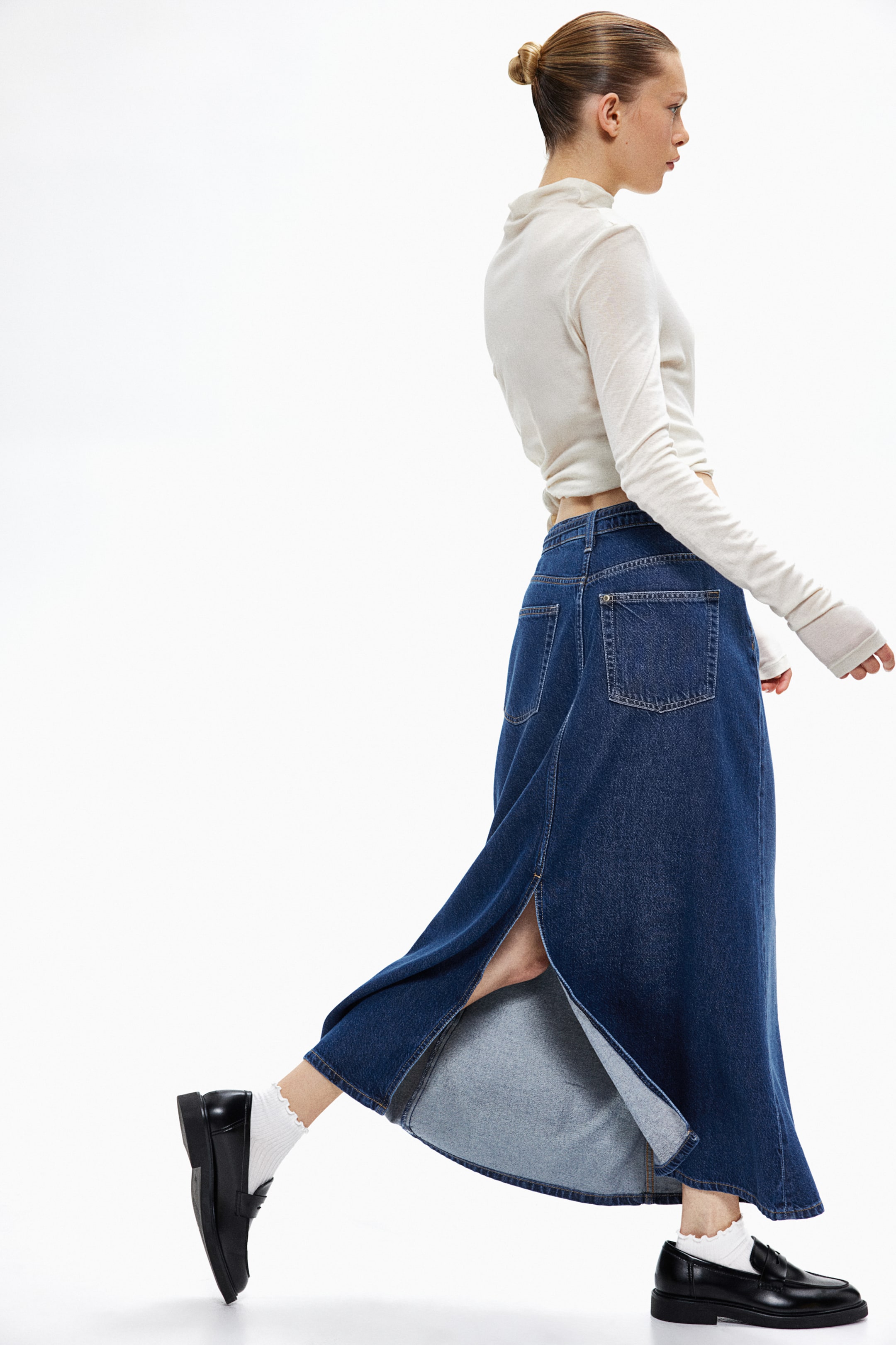 Feather Soft Denim Skirt