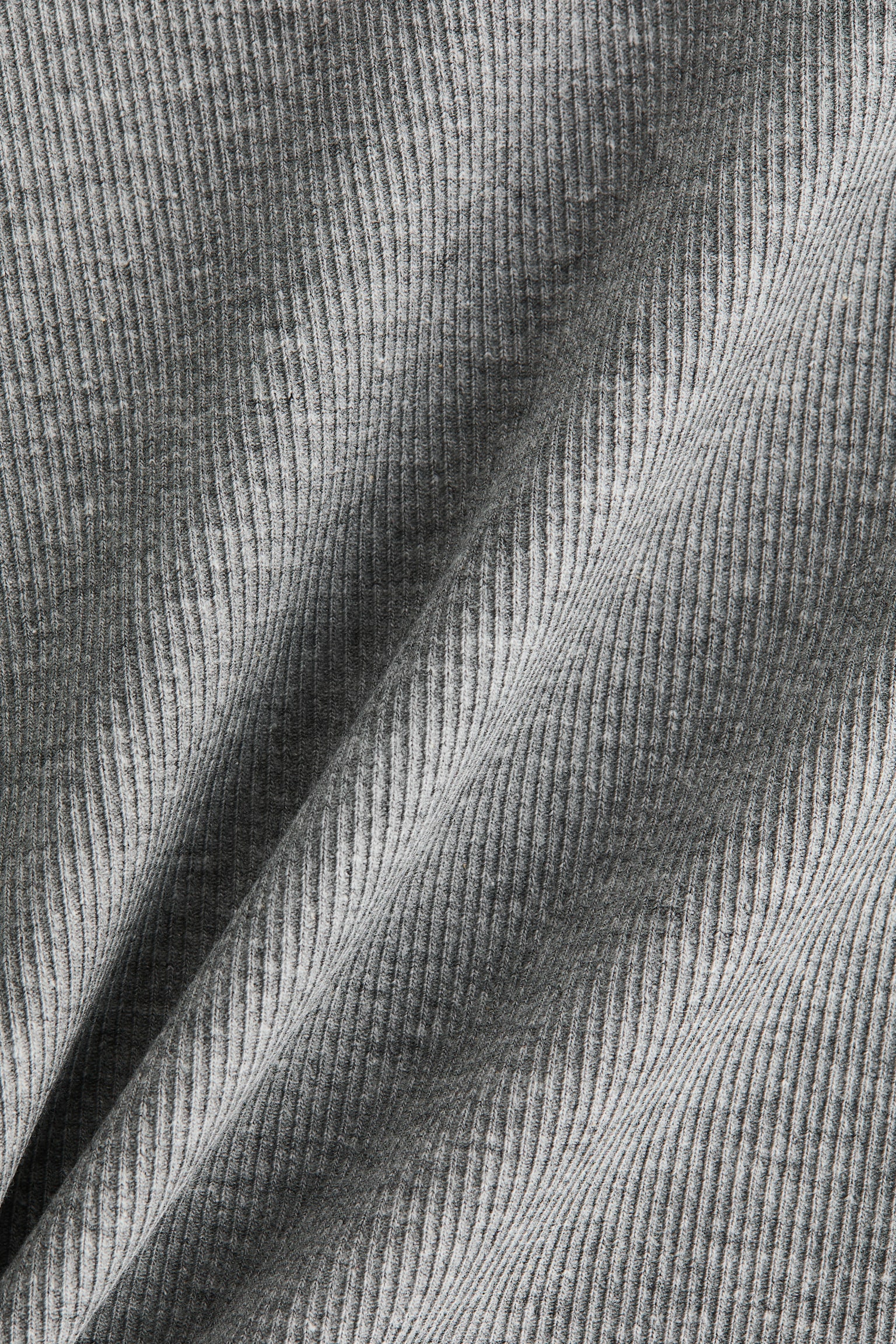 Geribd T-shirt - Grijs gemêleerd/Zwart/Roomwit/Helderrood - 5