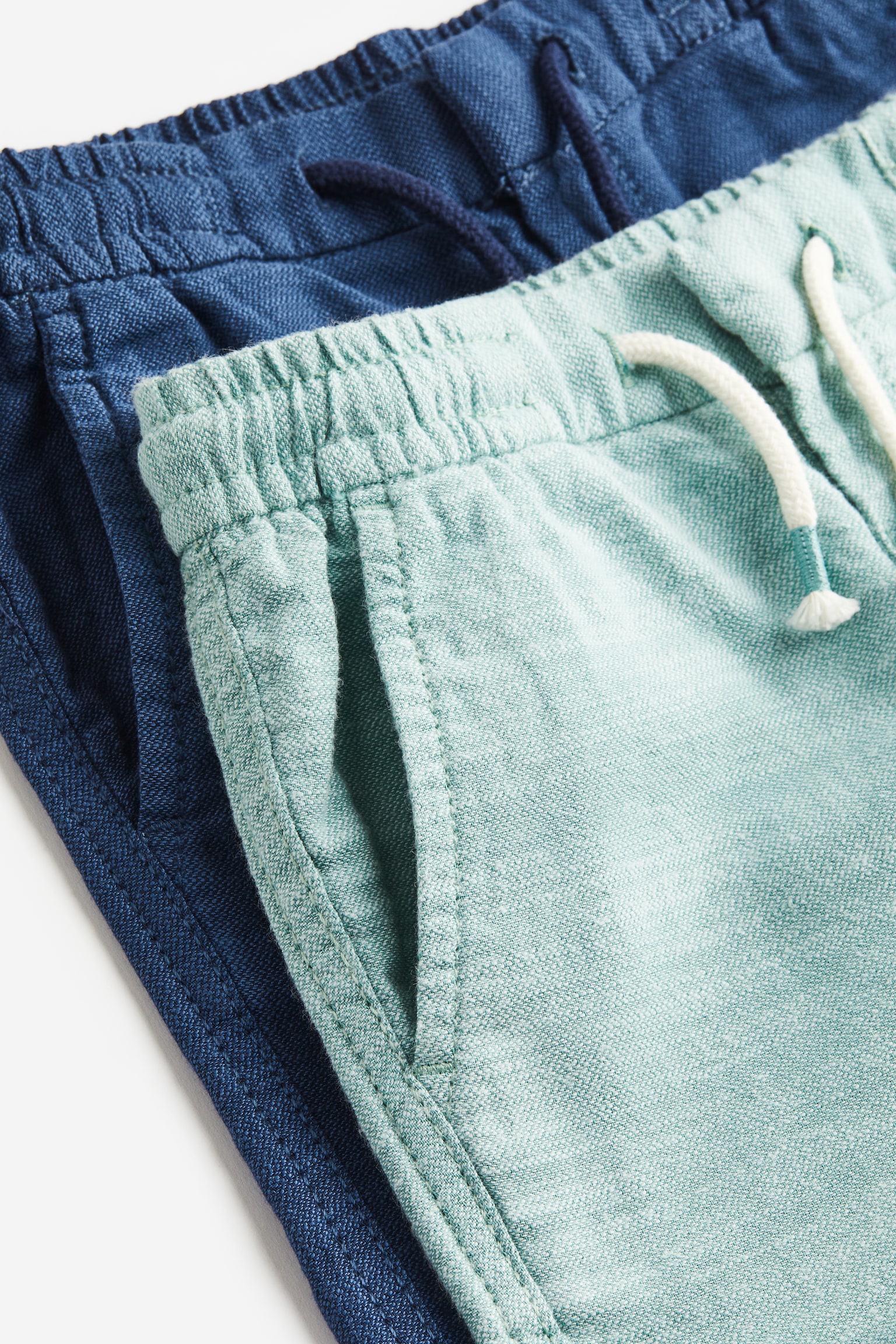 2-pack chino shorts - Light turquoise/Navy blue - 3