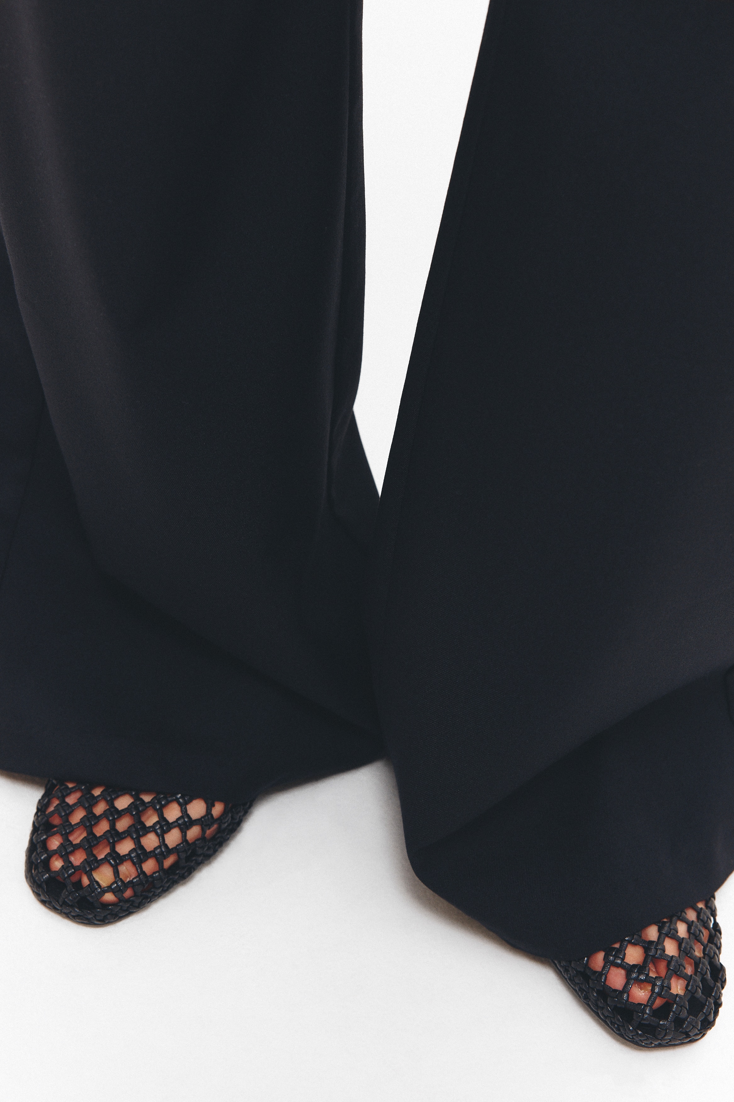 Twill drawstring trousers