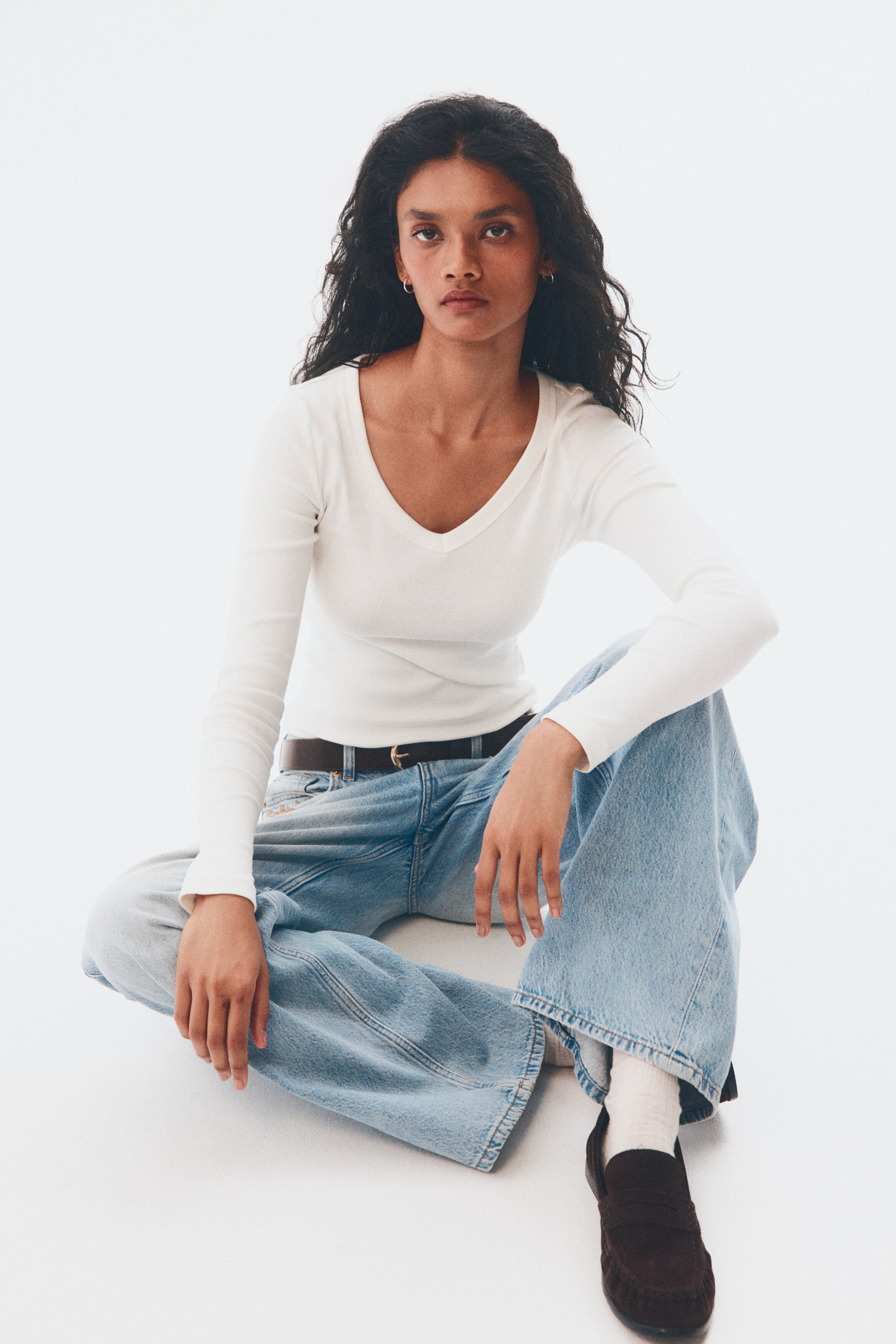 V-neck cotton top