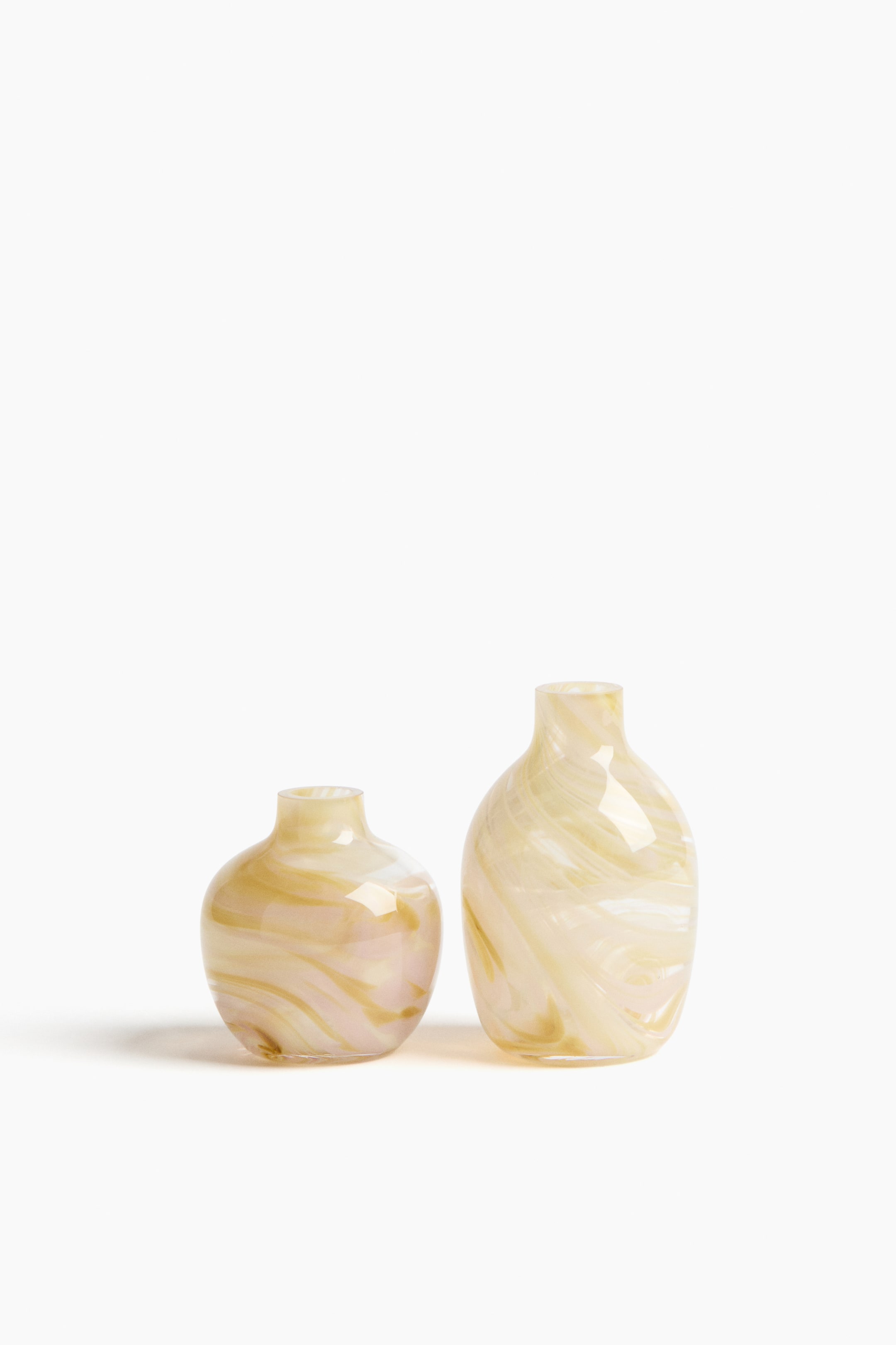 Lot de 2 mini vases en verre