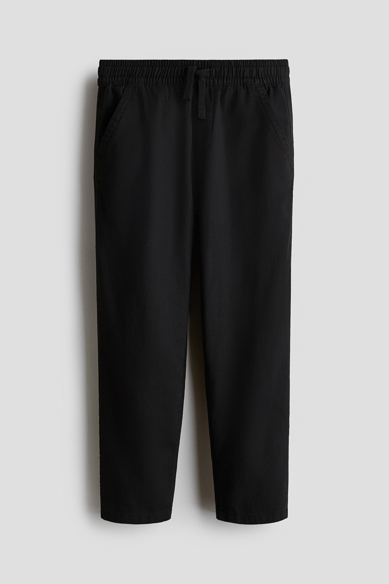 Cotton joggers - Black/Light beige