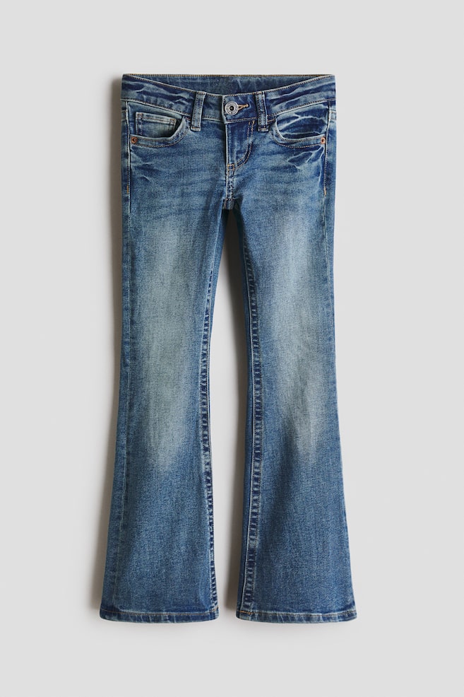 Flared Leg Low Jeans - Denim blue/Light denim blue - 1