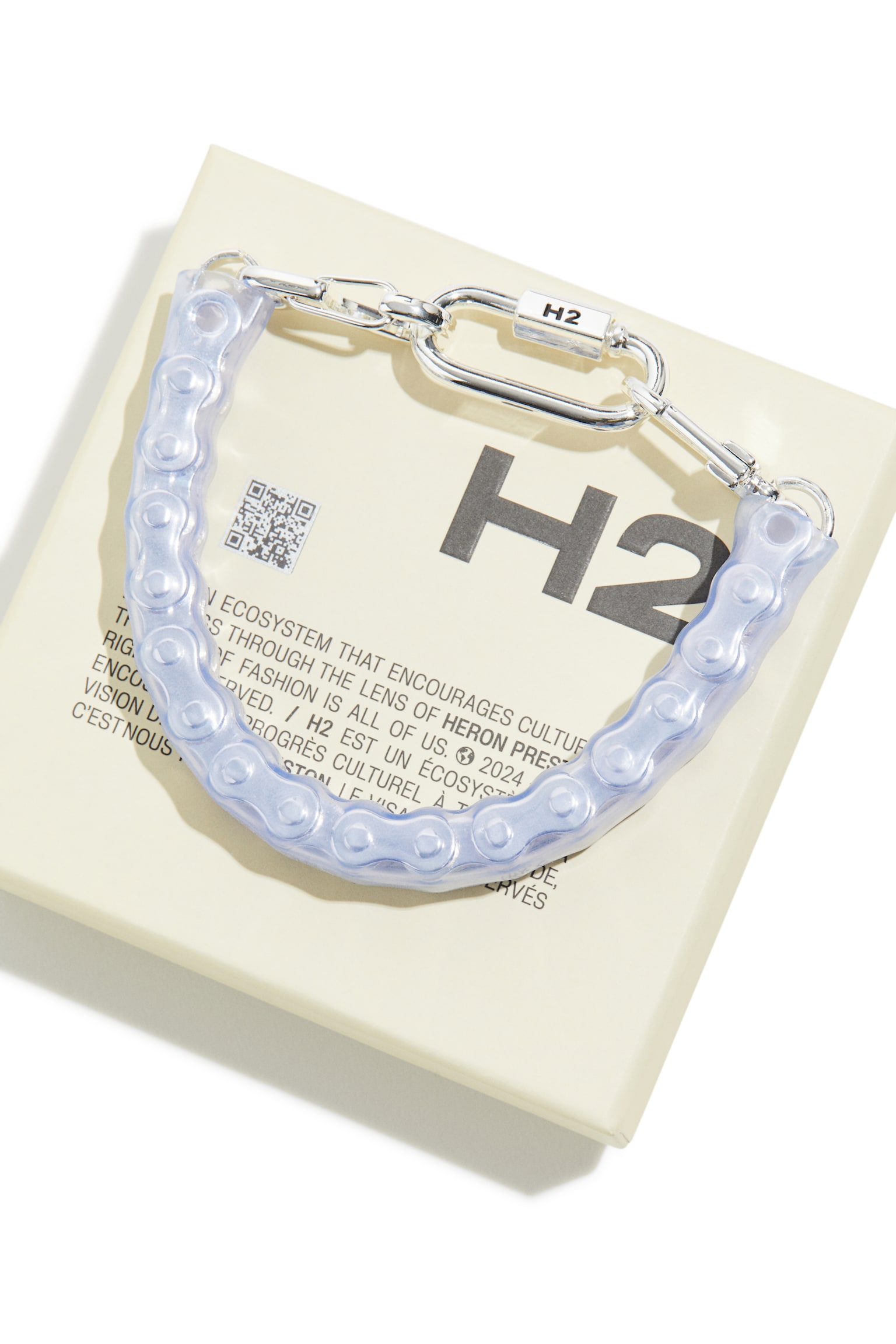 Bike Chain Inspired Bracelet - Light blue - 2