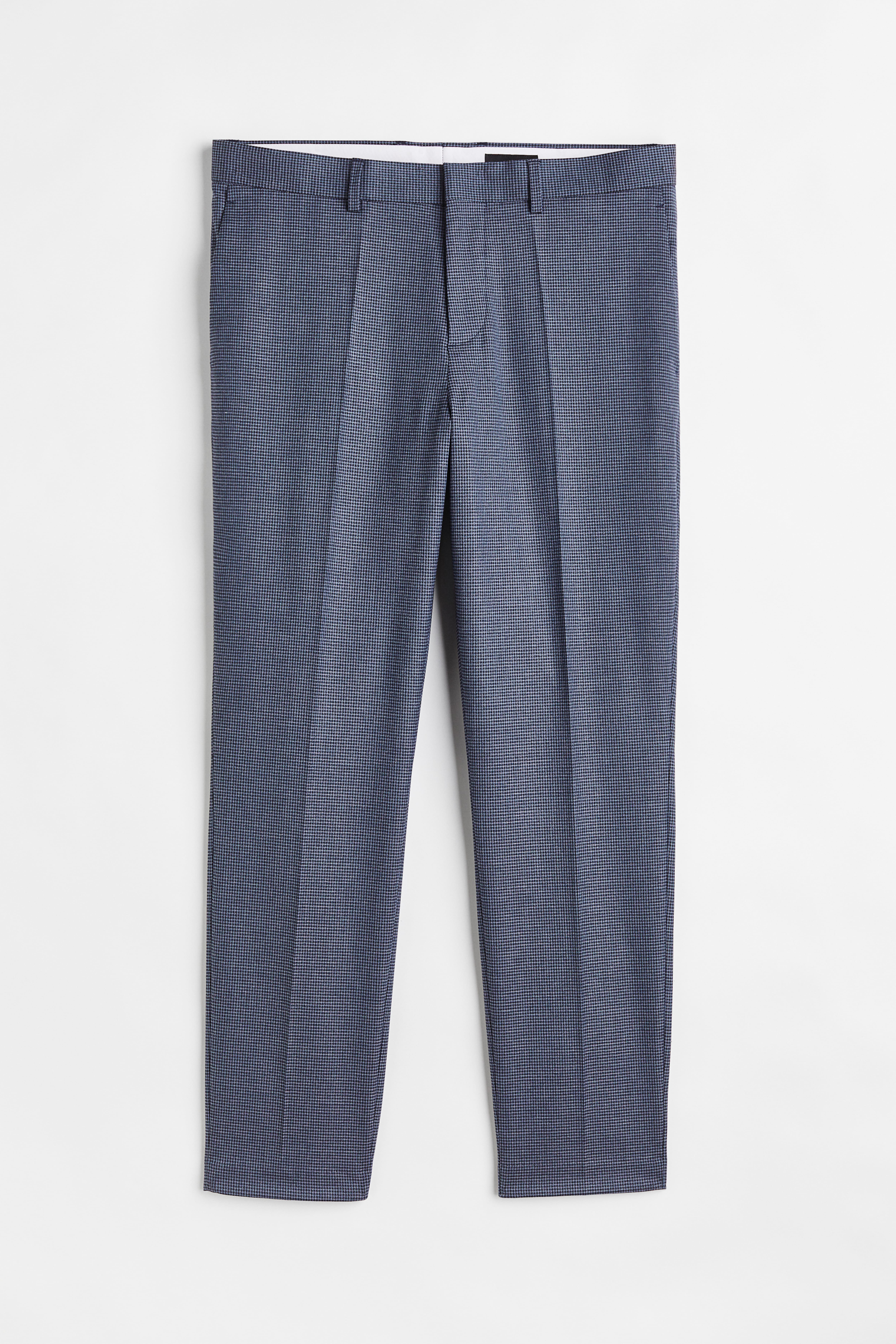 Mens skinny dogtooth fashion trousers