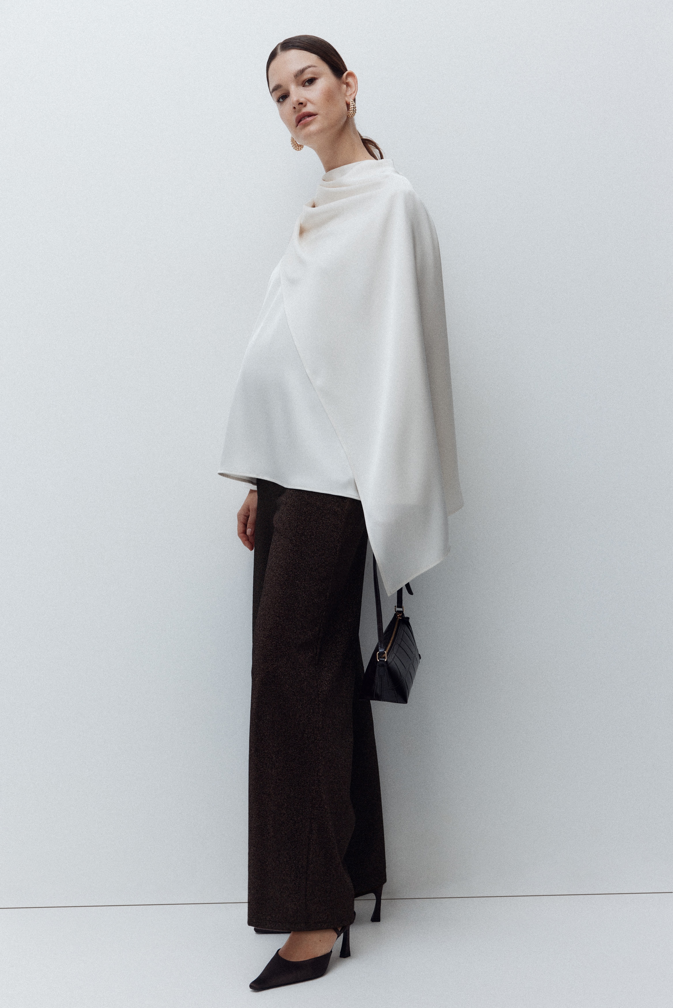 MAMA Pantaloni dritti - Marrone scuro/Nero/Nero/Verde kaki scuro