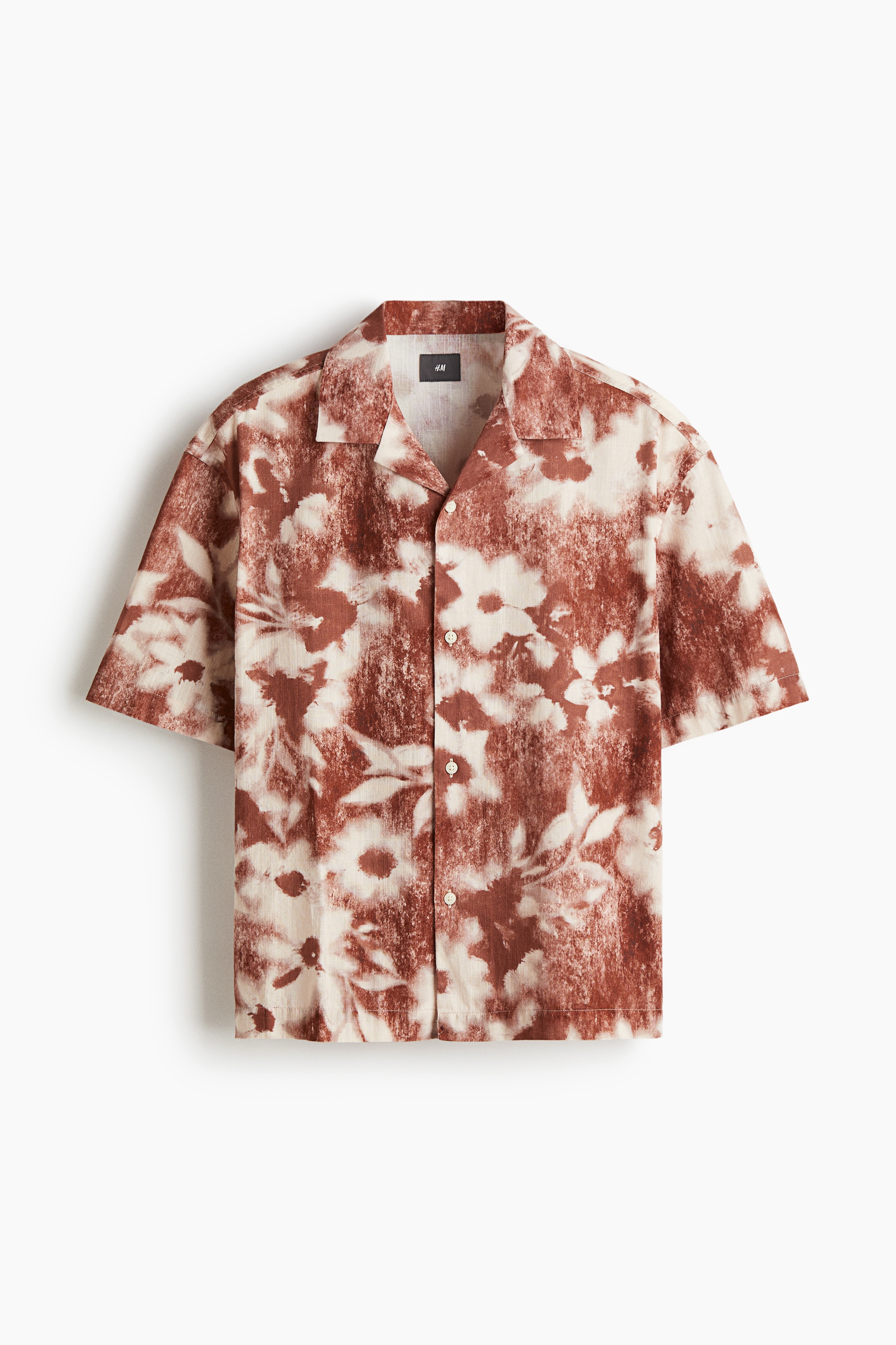 Freizeithemd in Relaxed Fit - Rot/Geblümt/Grau/Geblümt