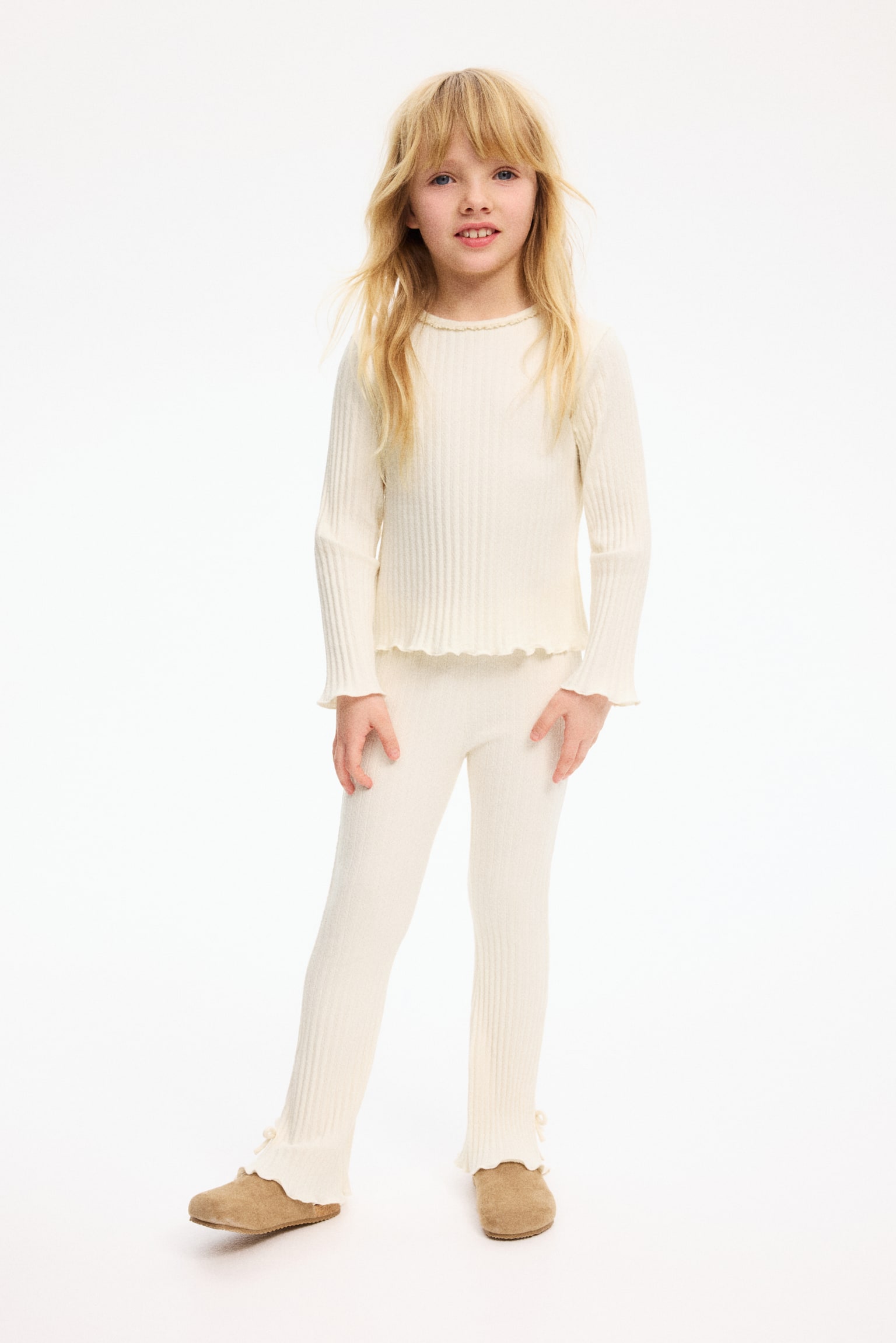 2-piece ribbed cotton set - Light beige - 5