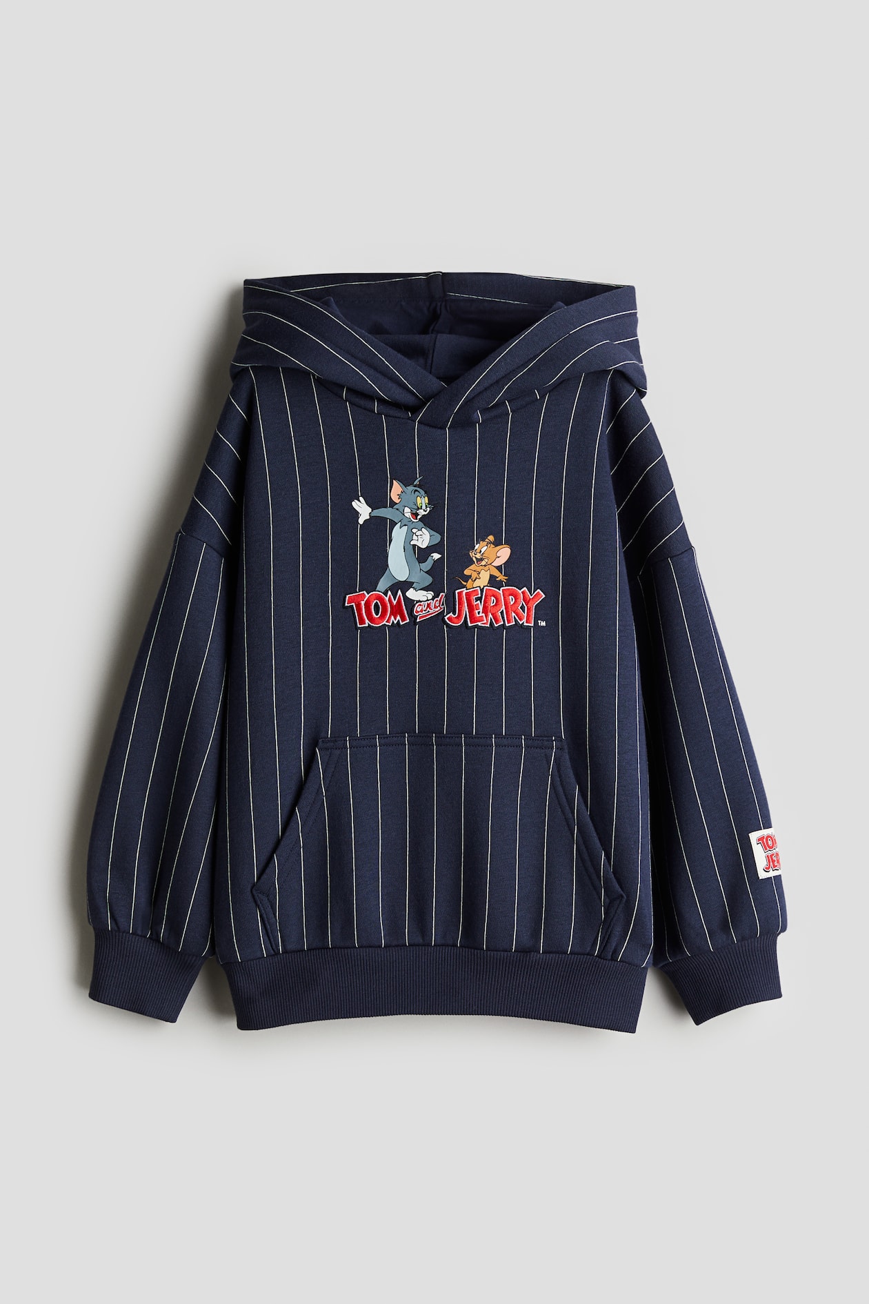 Print-motif hoodie - Navy blue/Tom and Jerry - Kids | H&M IN 