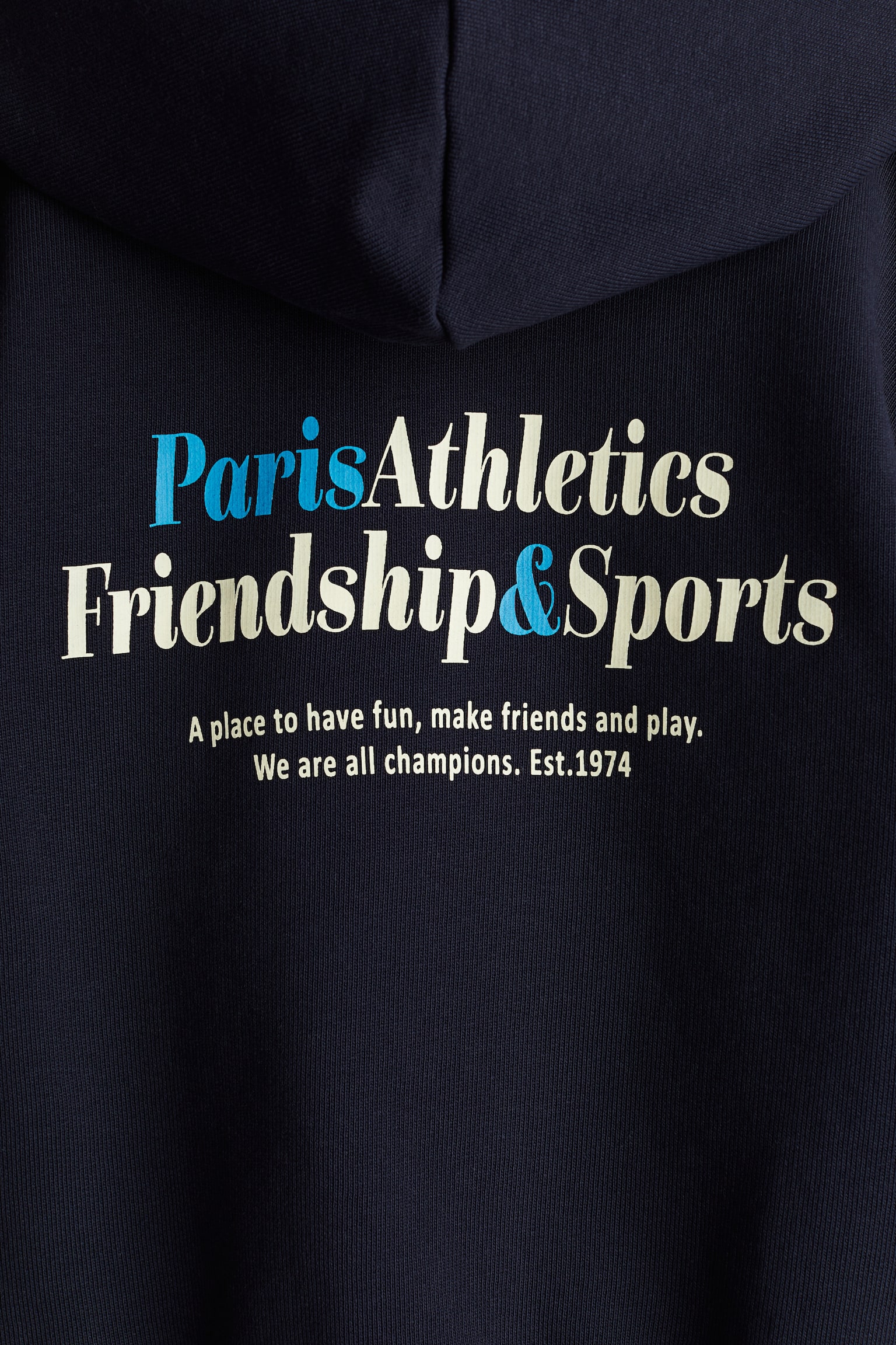 Print-detail hoodie - Navy blue/Paris Athletics/Brown/Pasta Broccoli - 2