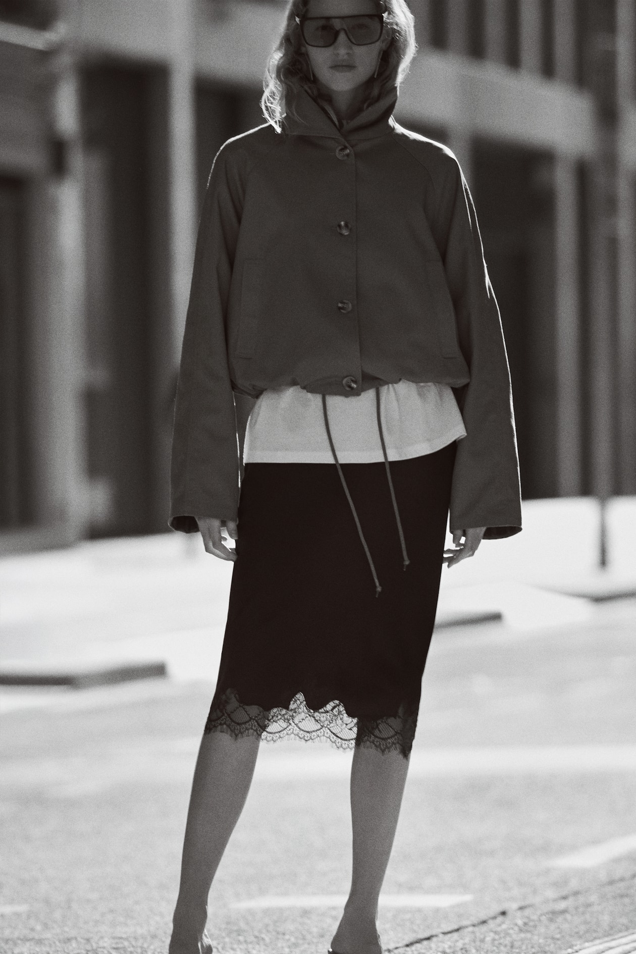 Lace-Trimmed Slip Skirt - image 2