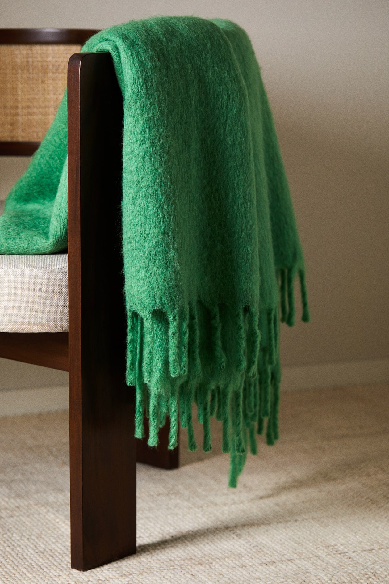 Woolblend blanket Green Home All H&M GB