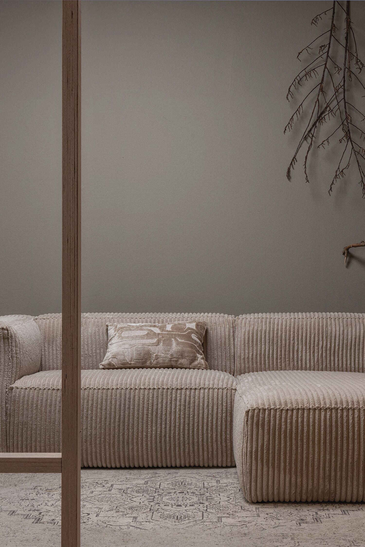 Bean Chaise Longue Rechts - Natürlich