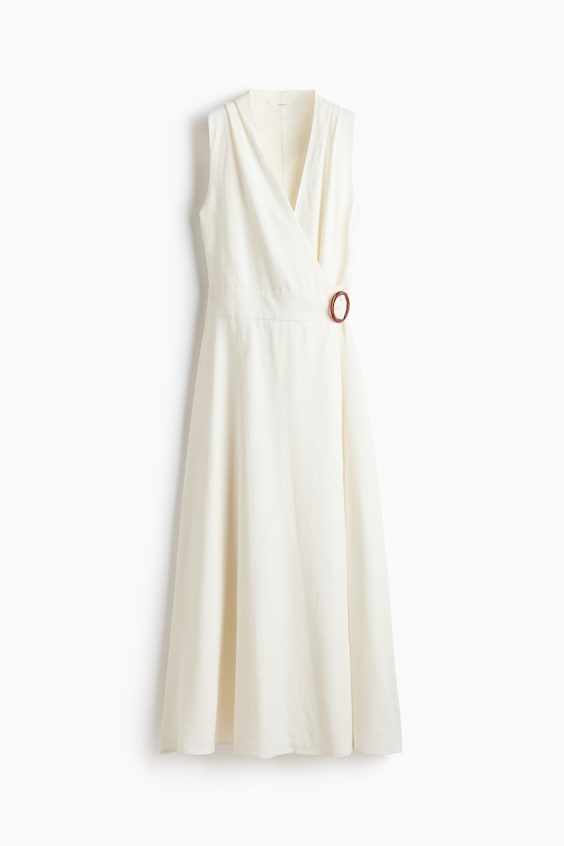Женские платья H&M Linen-Blend Wrap Dress
