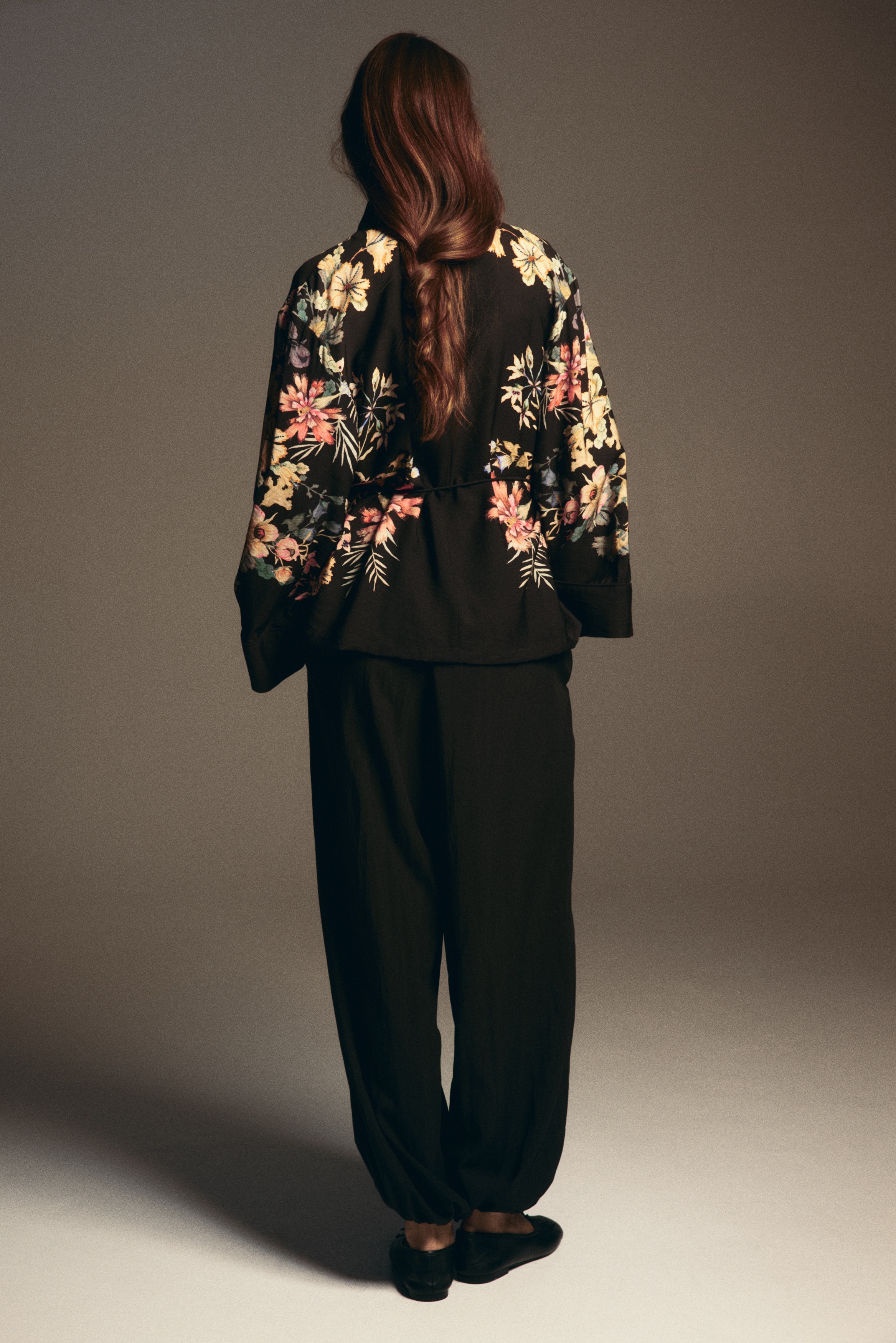 Throw-on wrap blazer