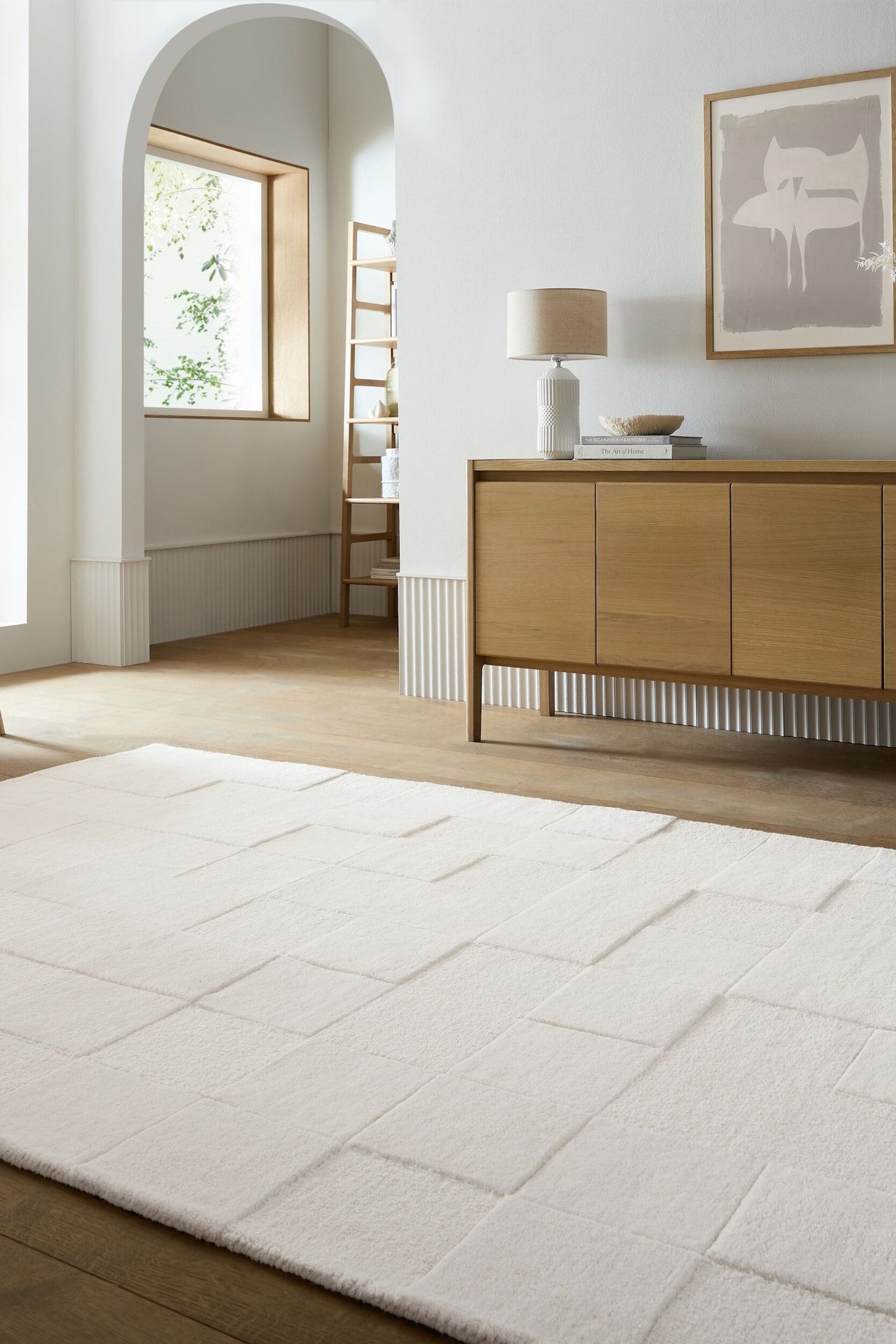 Tappeto Moderno In Lana Checkerboard - 2