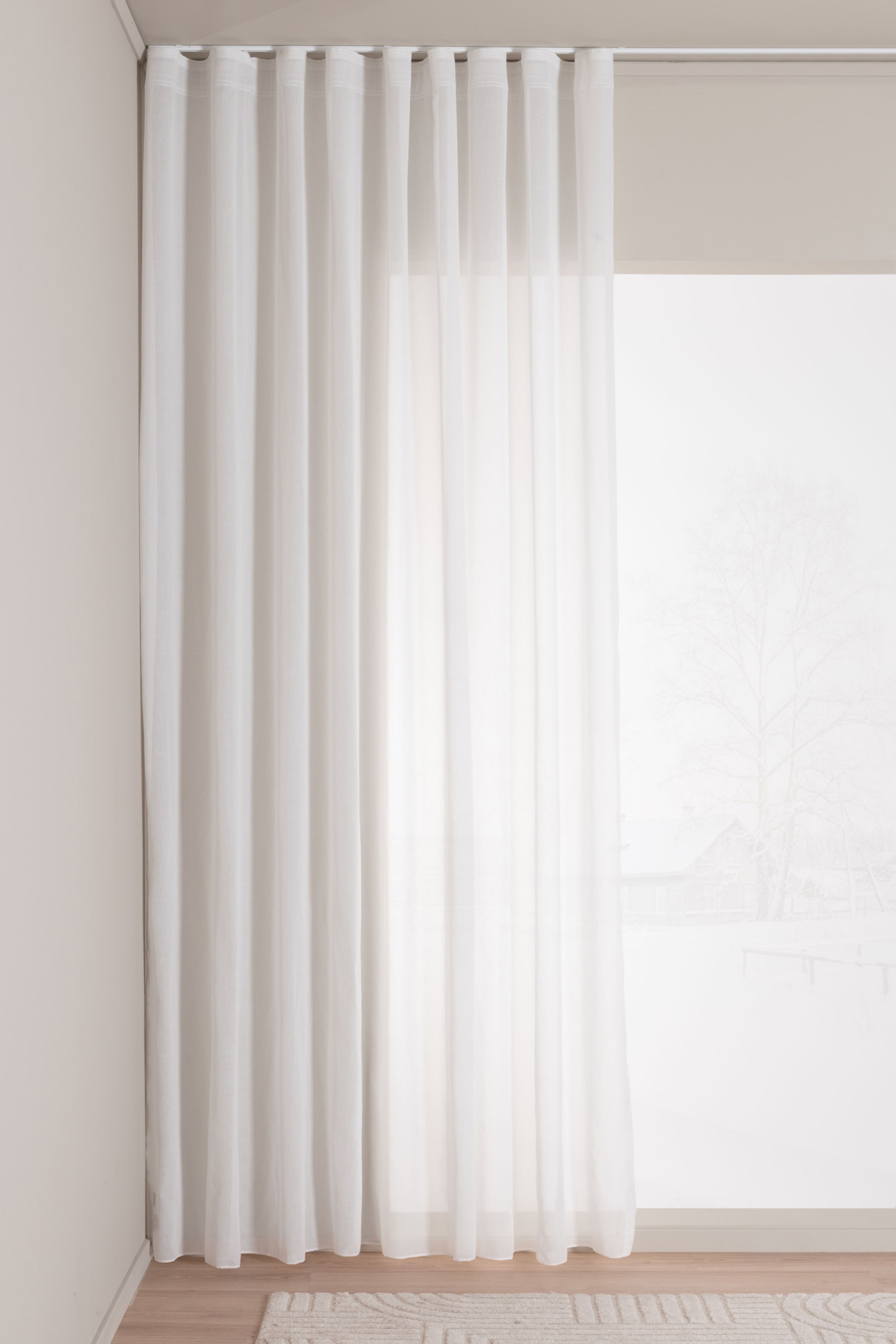Visa större bild: 1-pack Gardinlängd Extra Bred Viska - Vit - Hasta - Home All | H&M SE 1
