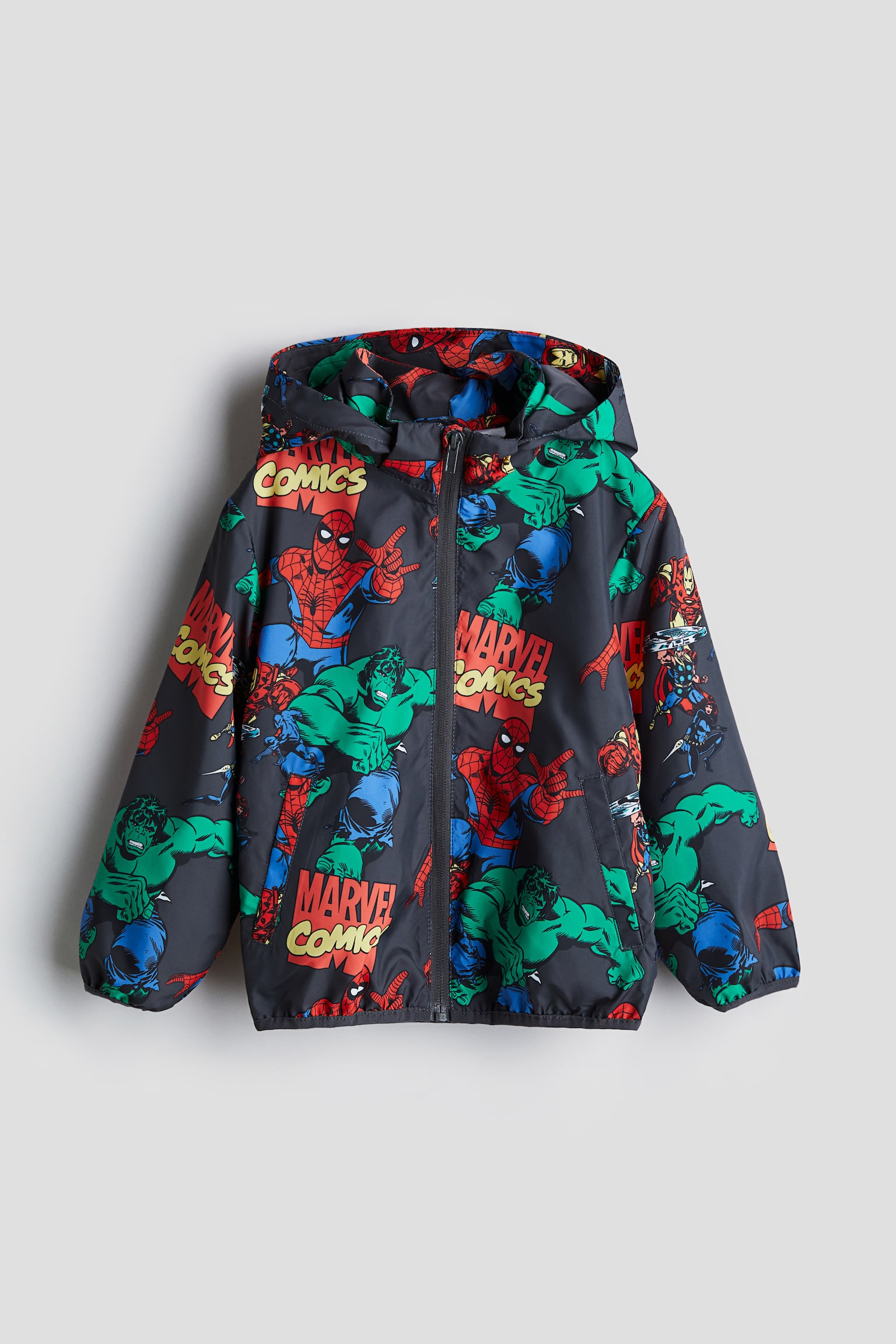 Print Windbreaker - Dark grey/Marvel Comics/Bright blue/Sonic the Hedgehog/Bright yellow/Pokémon/Dark blue/Super Mario/Blue/Sonic the Hedgehog/Dark grey/Marvel Comics/Black/Hot Wheels - 1