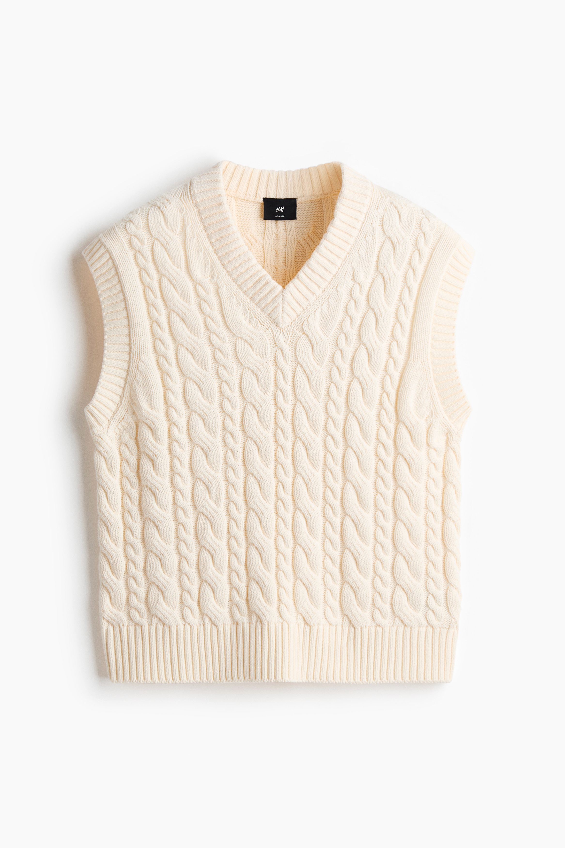 Chandail sans manches décontracté en coton - Crème/Marine/Bleu ancien clair