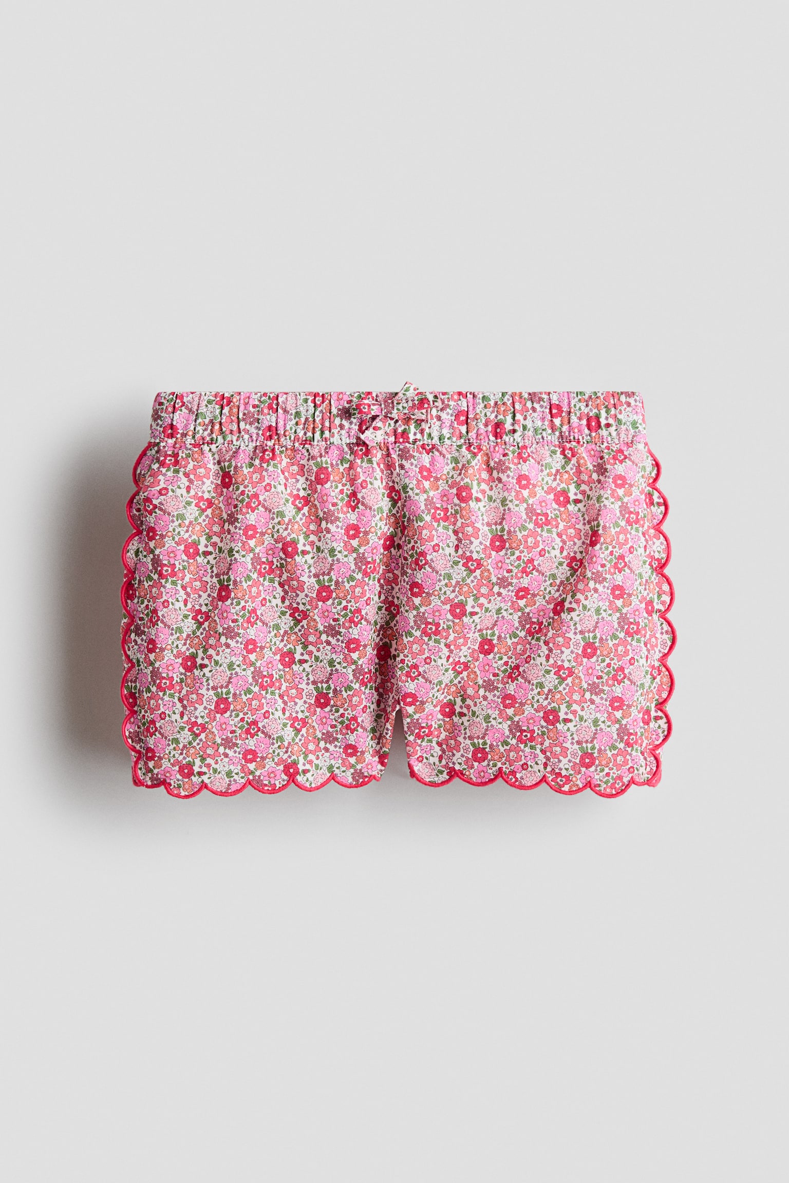 Shorts con borde ondulado - Rosa/Floreado/Verde/Floreado - 1