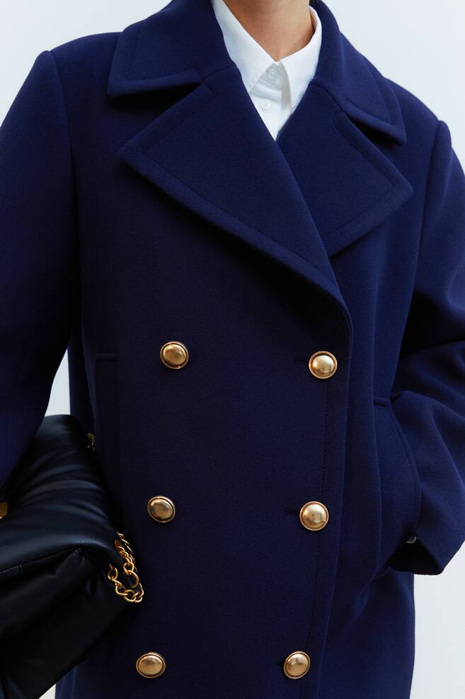 Double-breasted coat - Navy blue - 6