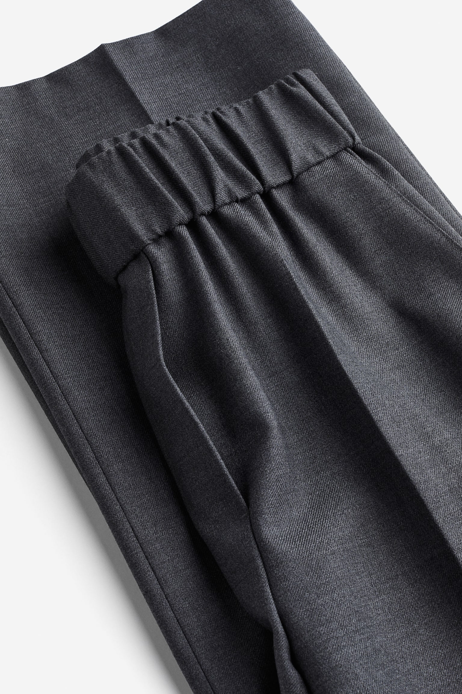 Wide wool trousers - Dark grey/Black - 5