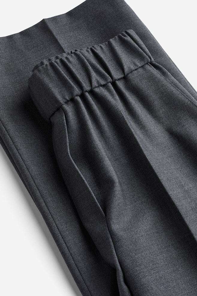 Wide wool trousers - Dark grey/Black - 5